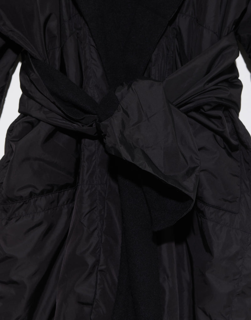 Black Reversible Trapuntato Lavato Coat