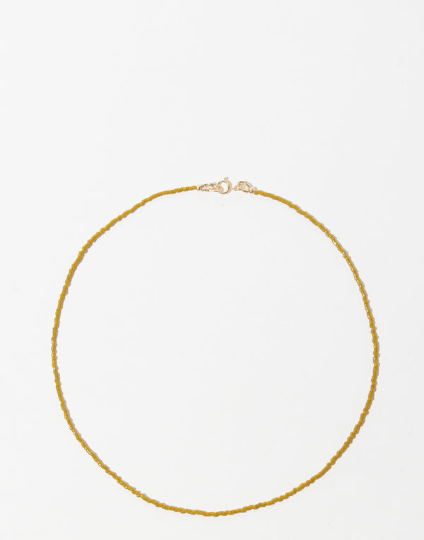 Khaki & Gold Paisley Necklace