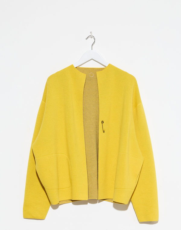 Lemon Taupe Cashmere Reversible Loro Jacket