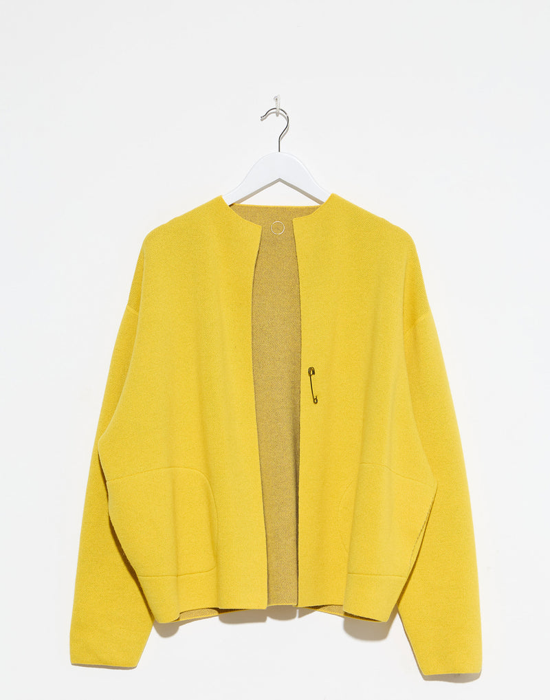 Lemon Taupe Cashmere Reversible Loro Jacket