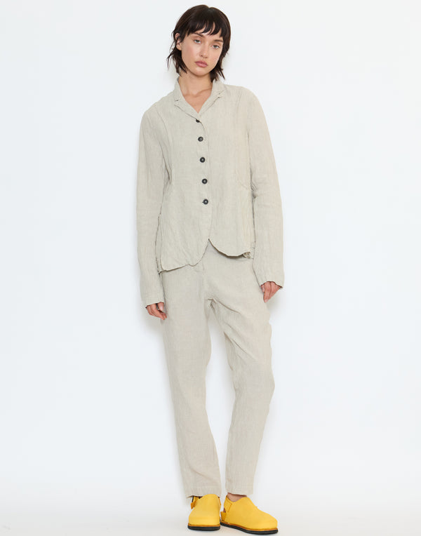 Natural Beige Linen Trousers