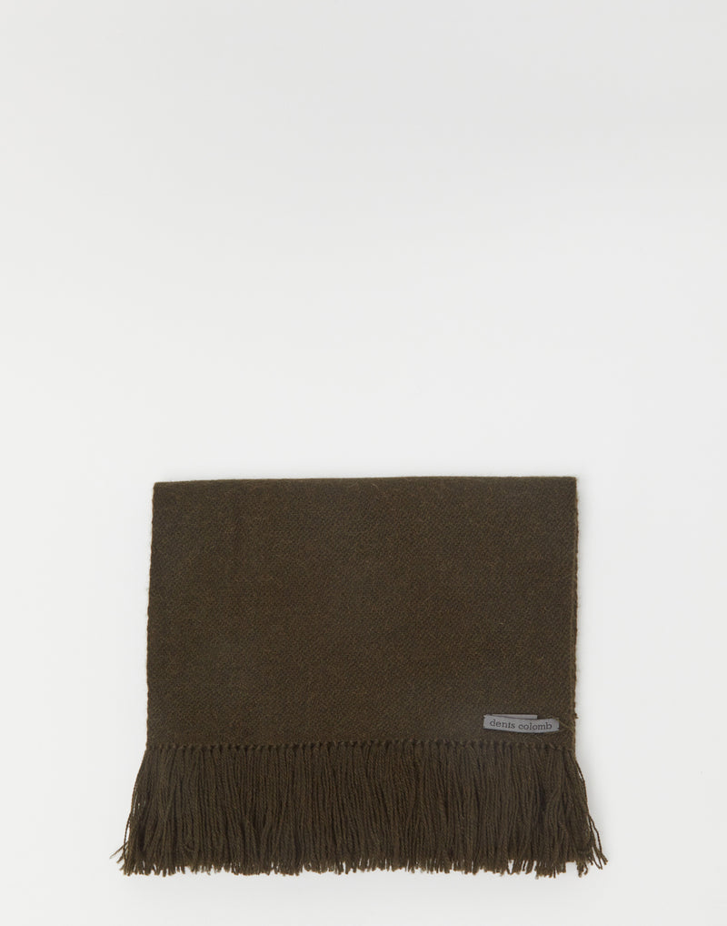 Earth Green Camel Hair Gobi Scarf