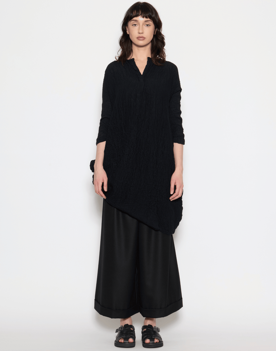 Navy & Black Wool Venti Lavato Dress