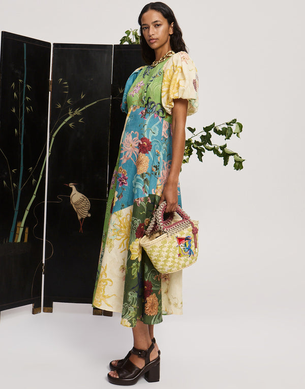 Linen Avery Spliced Midi Dress