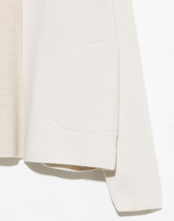 Ivory Feather Cashmere Reversible Loro Jacket