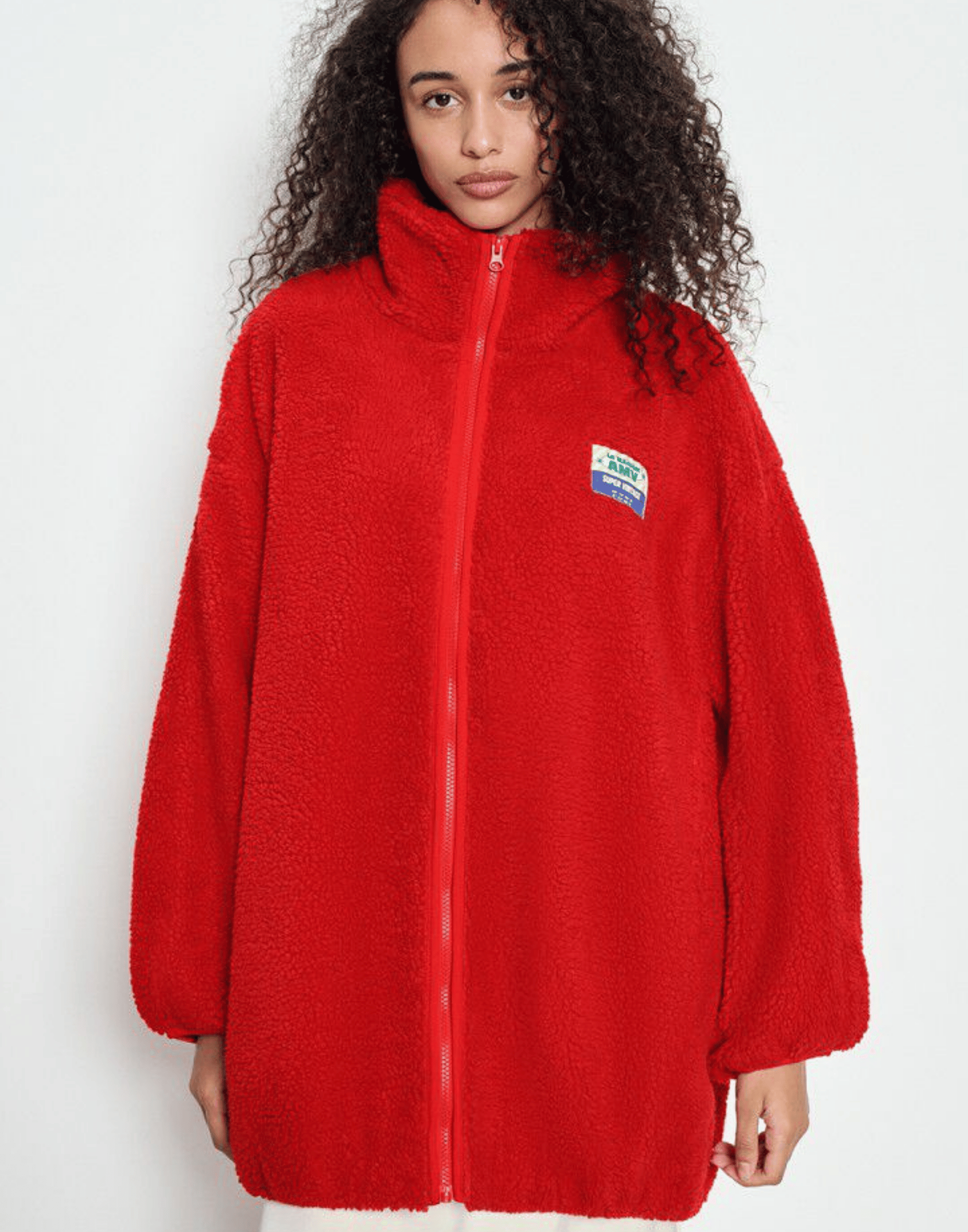 Love Red Faux Shearling Hocktown Coat