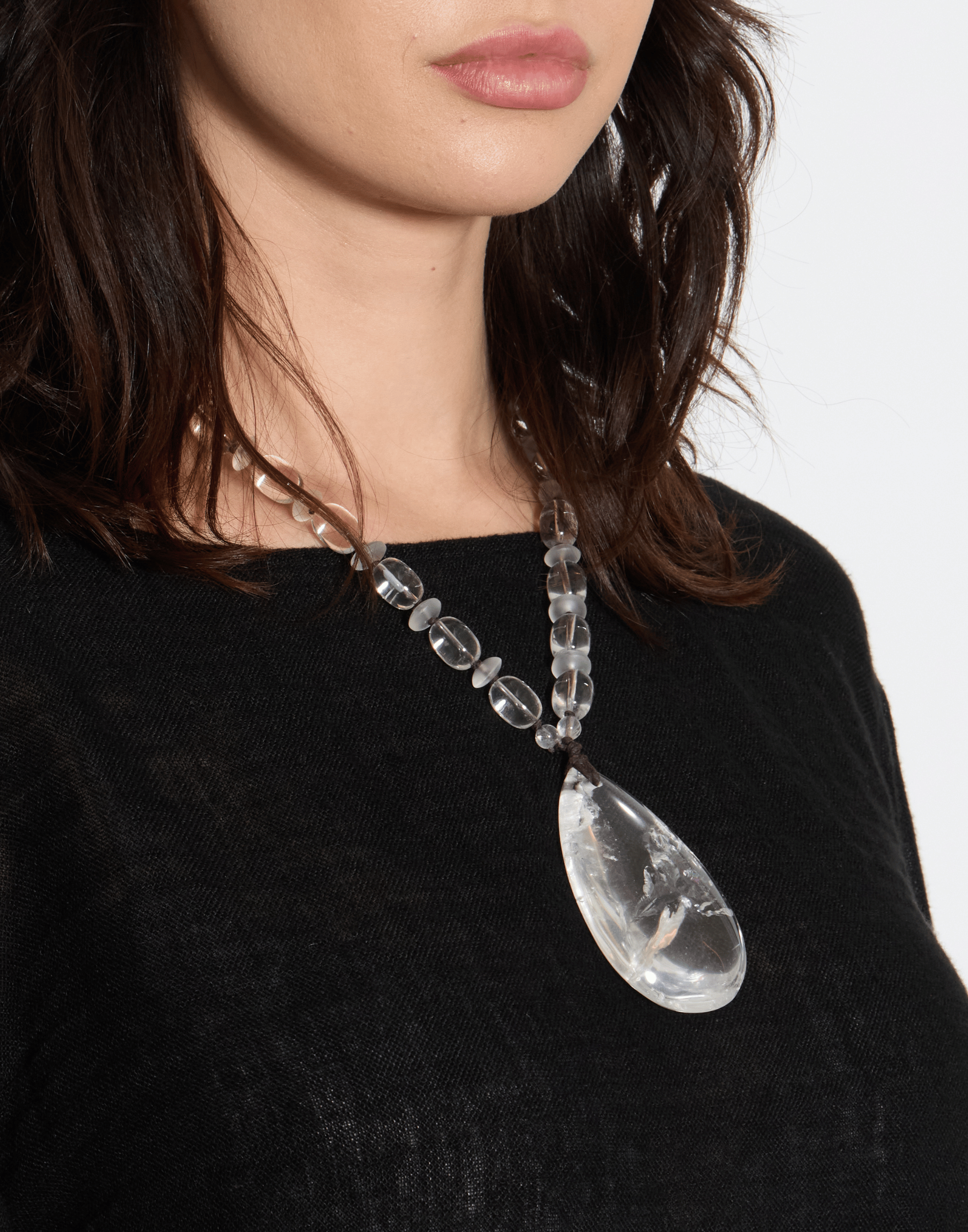 Rock Crystal Pendant Necklace