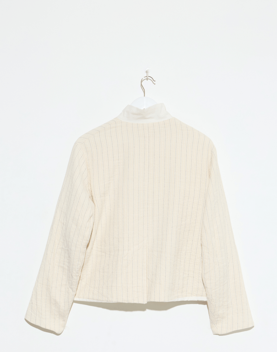 Natural Stripe Cotton Blend Julie Jacket