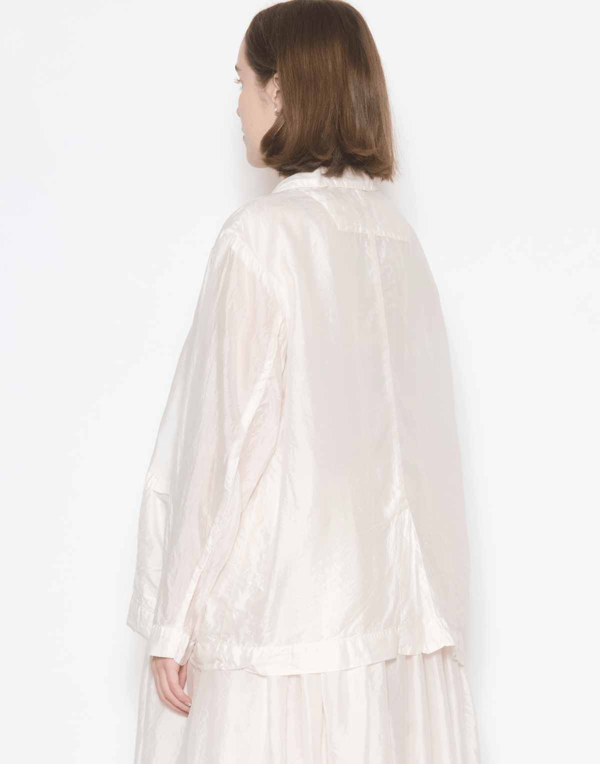 Blush Pink Silk Shylk Oversized Jacket
