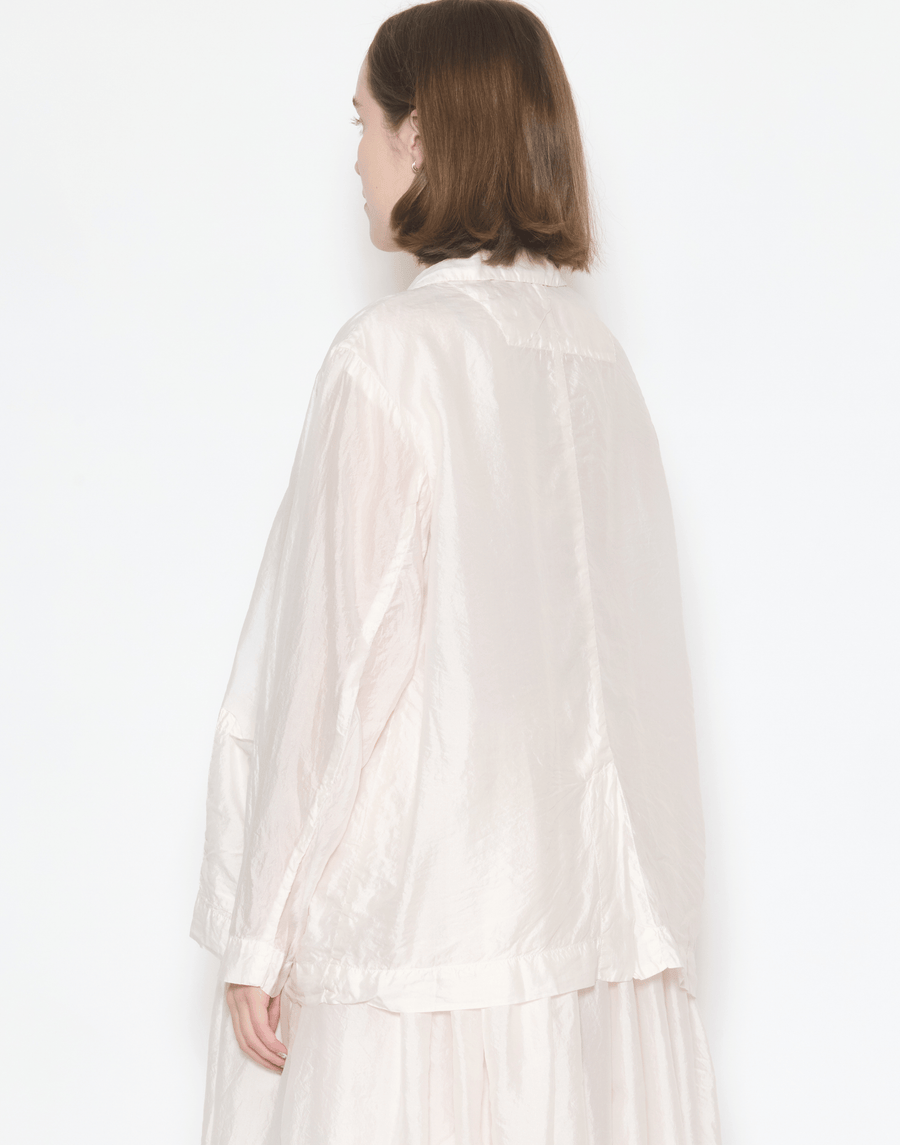 Blush Pink Silk Shylk Oversized Jacket