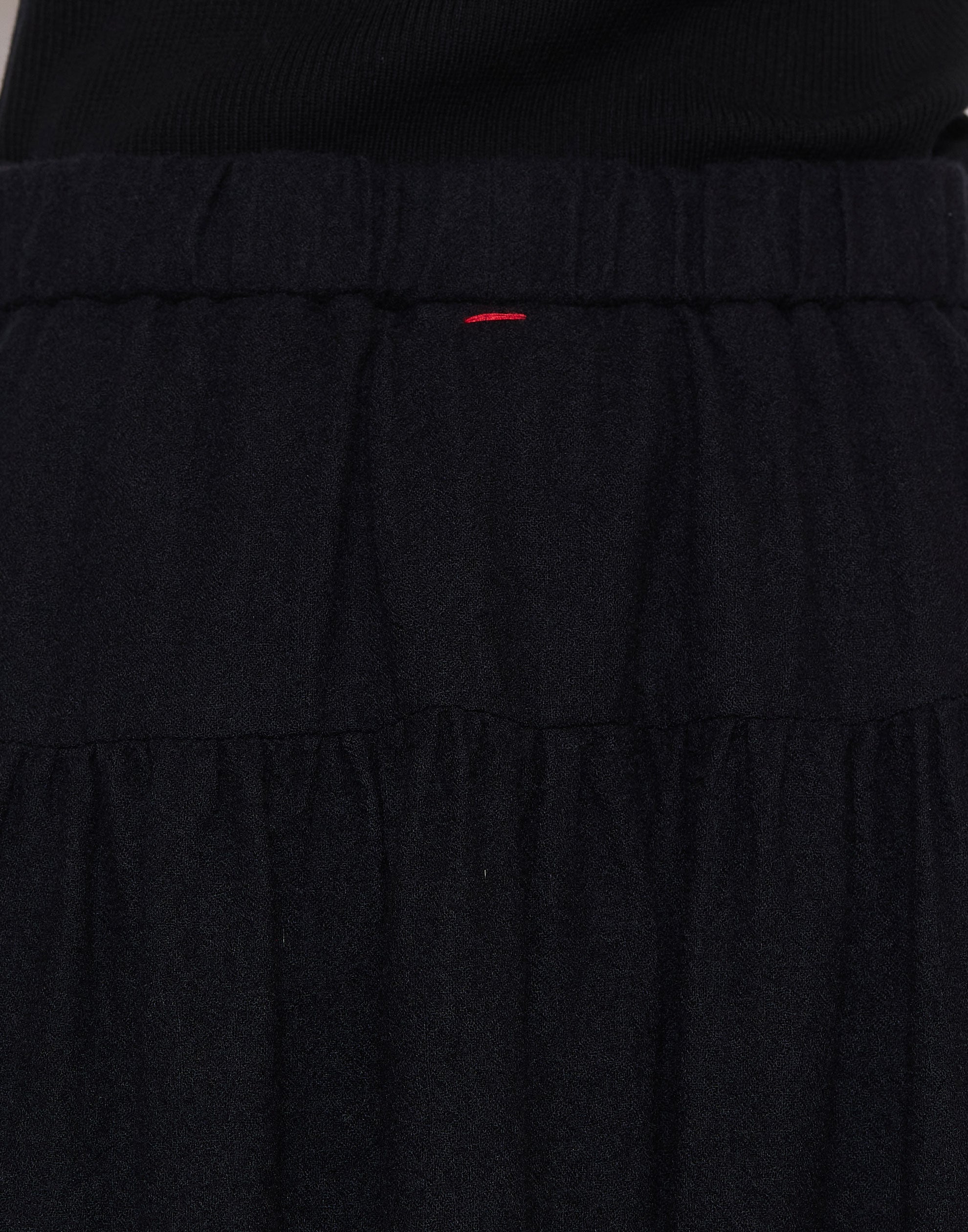 Black Washed Wool Up Up Skirt