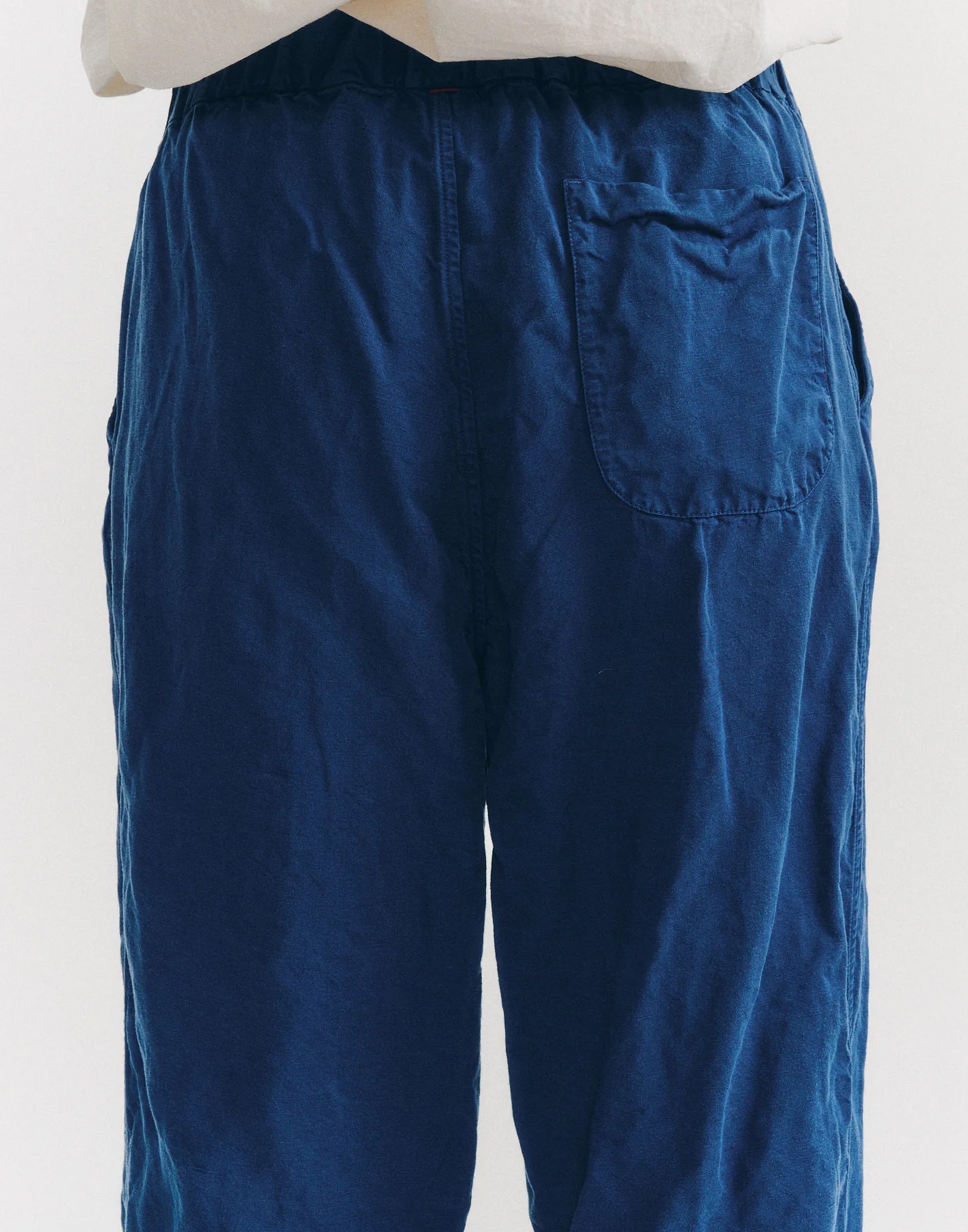 Blue Linen Blend Fabi Pants