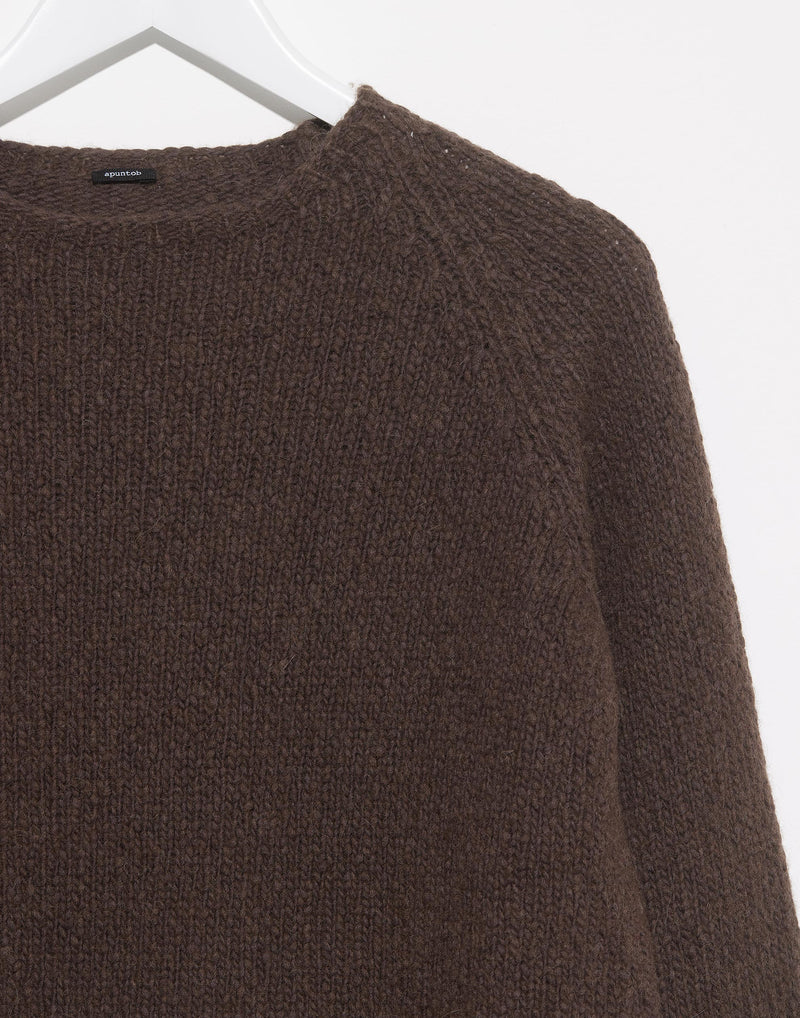 Chocolate Wool & Cotton Pullover
