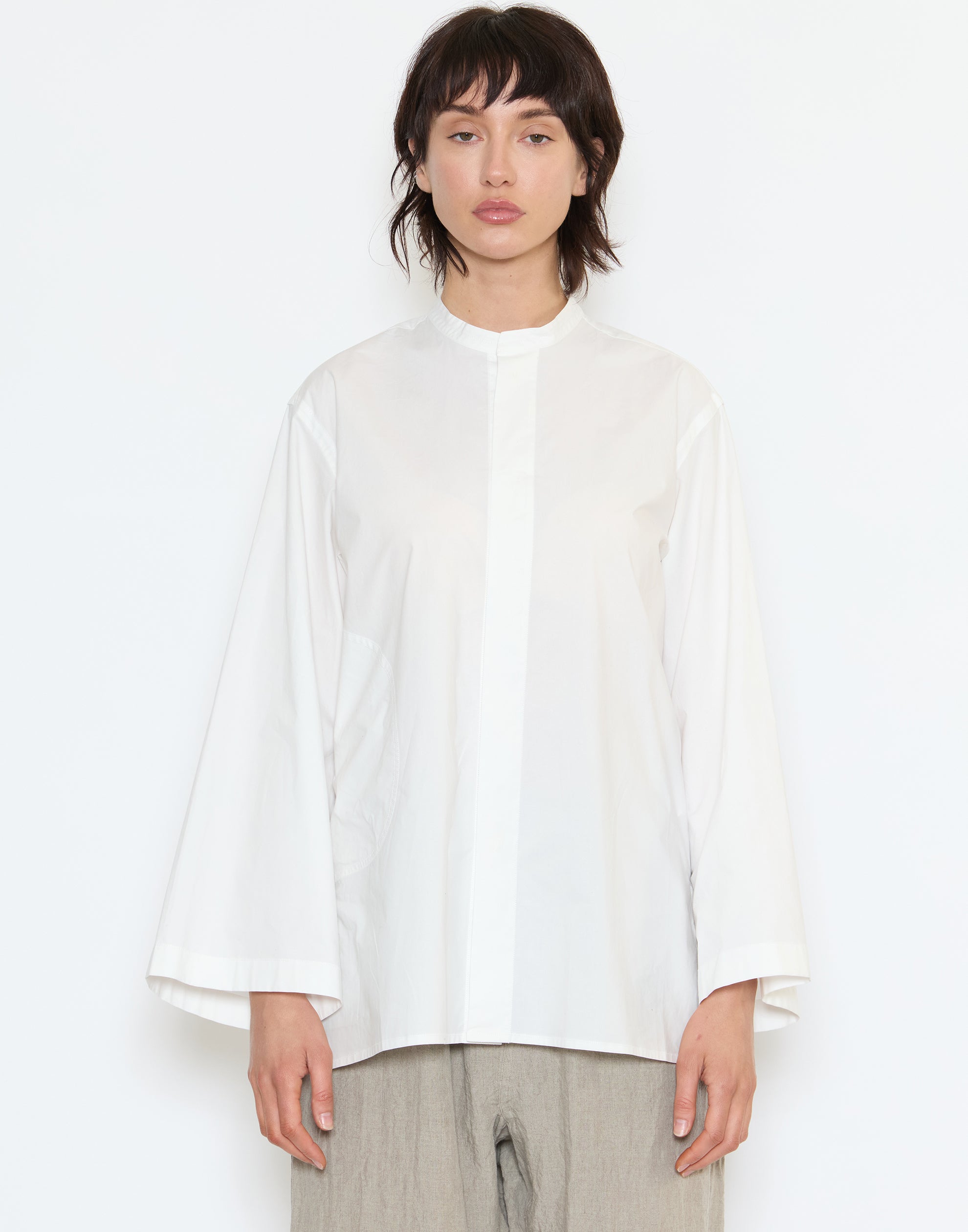 Off White Cotton Belgrade Shirt