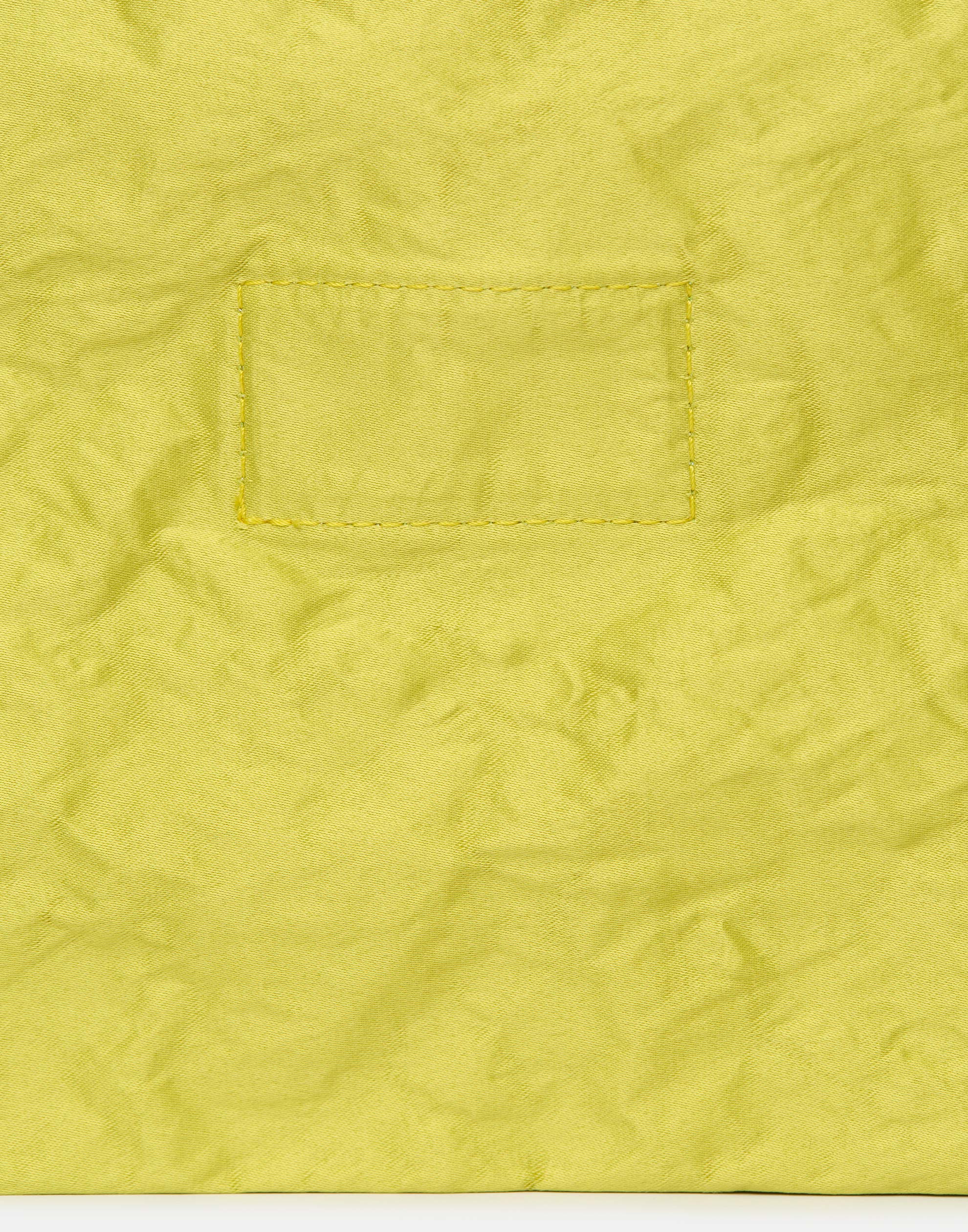 Lemon Satin & Metallic Foil Greta Bag