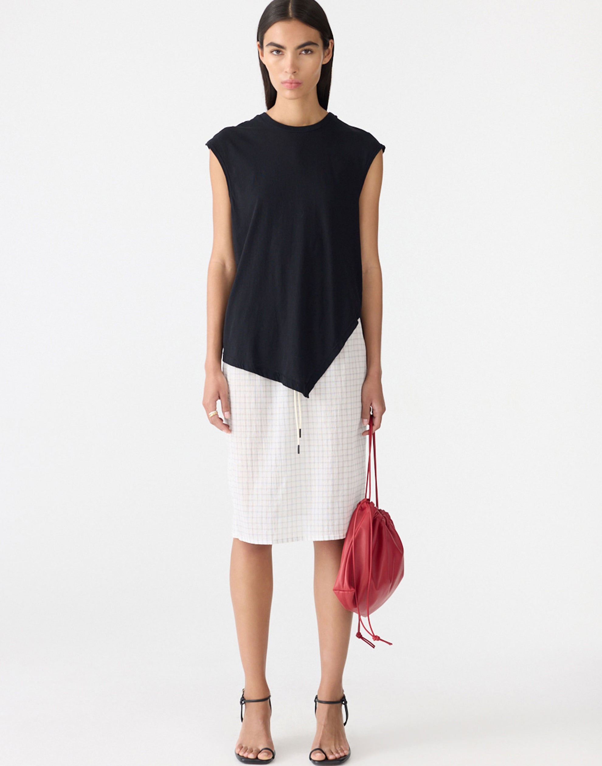 Asymmetric Crew Neck Tank*