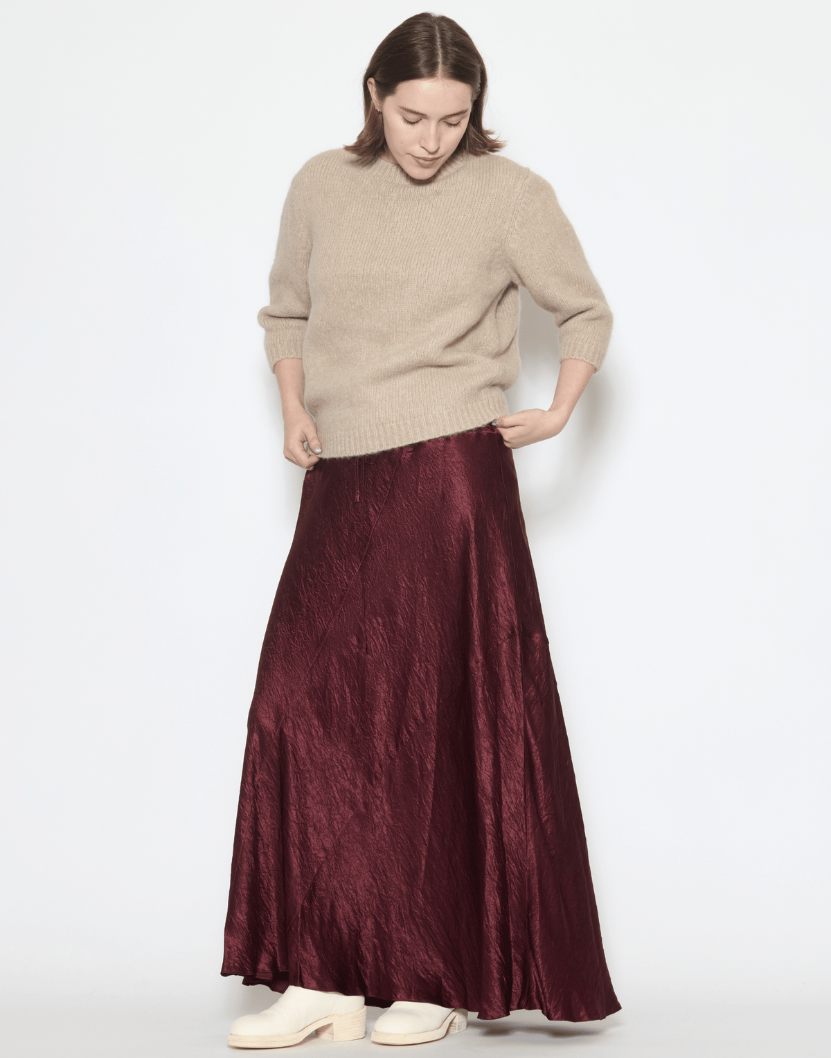 Merlot Rayon New Luster Skirt
