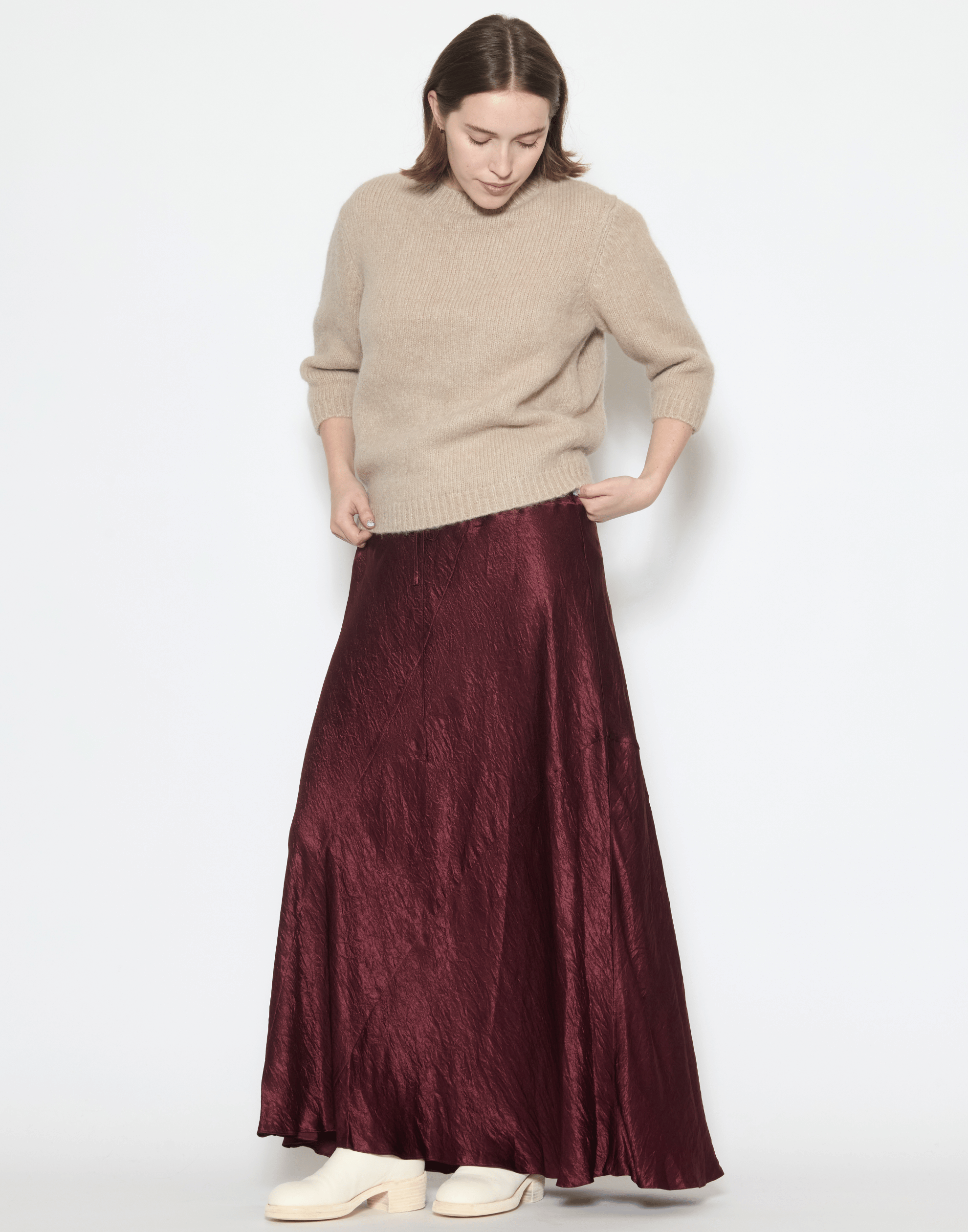 Merlot Rayon New Luster Skirt