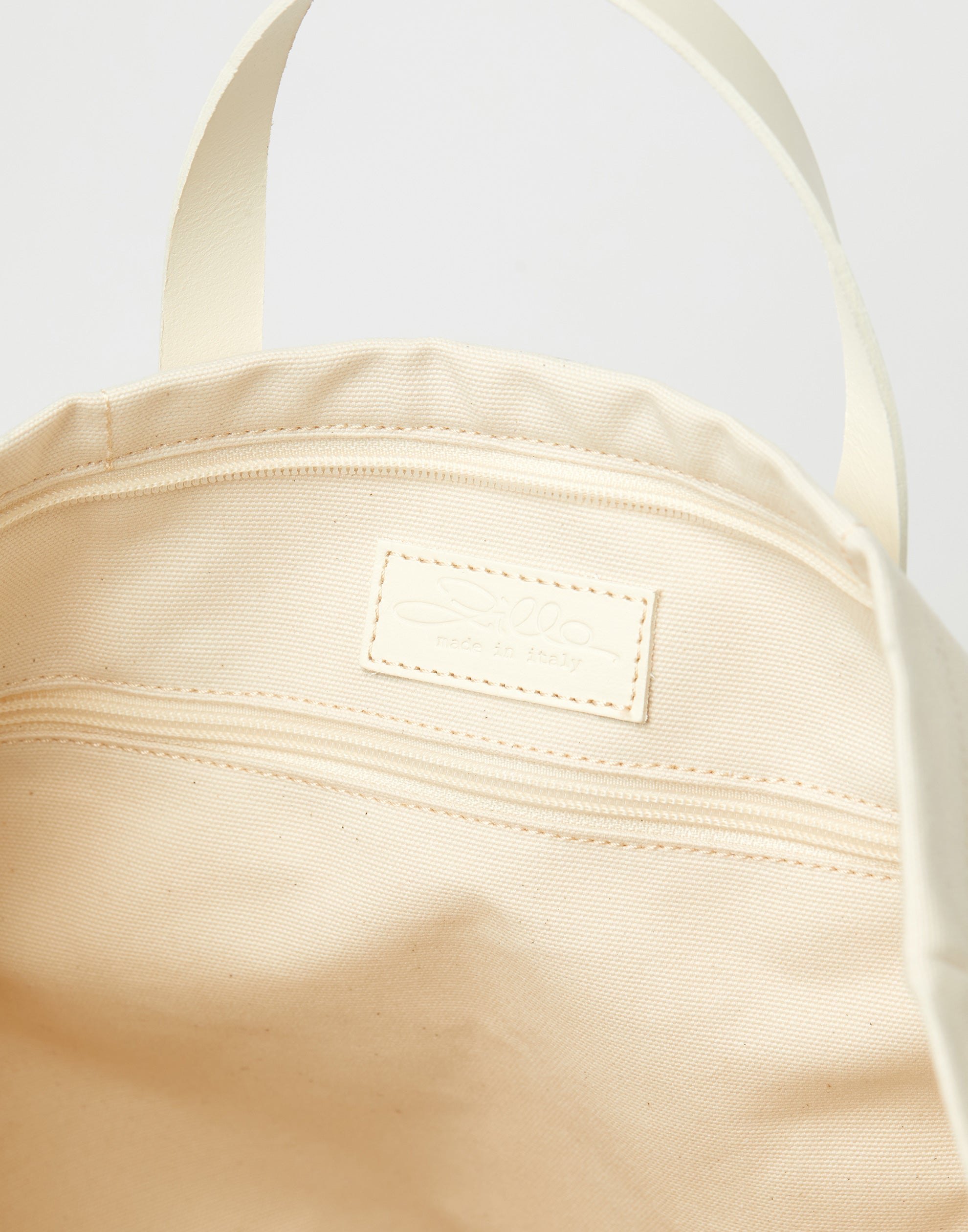 White & Chalk Cotton Canvas Rucksack