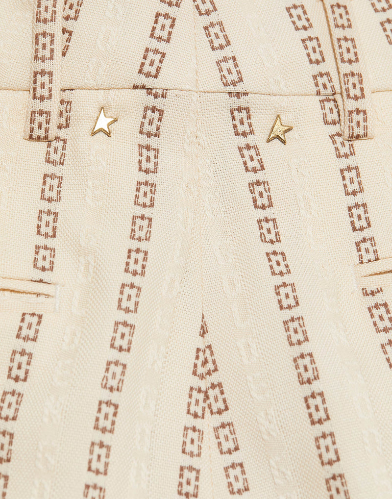 Journey Cotton Jacquard Flared Pants