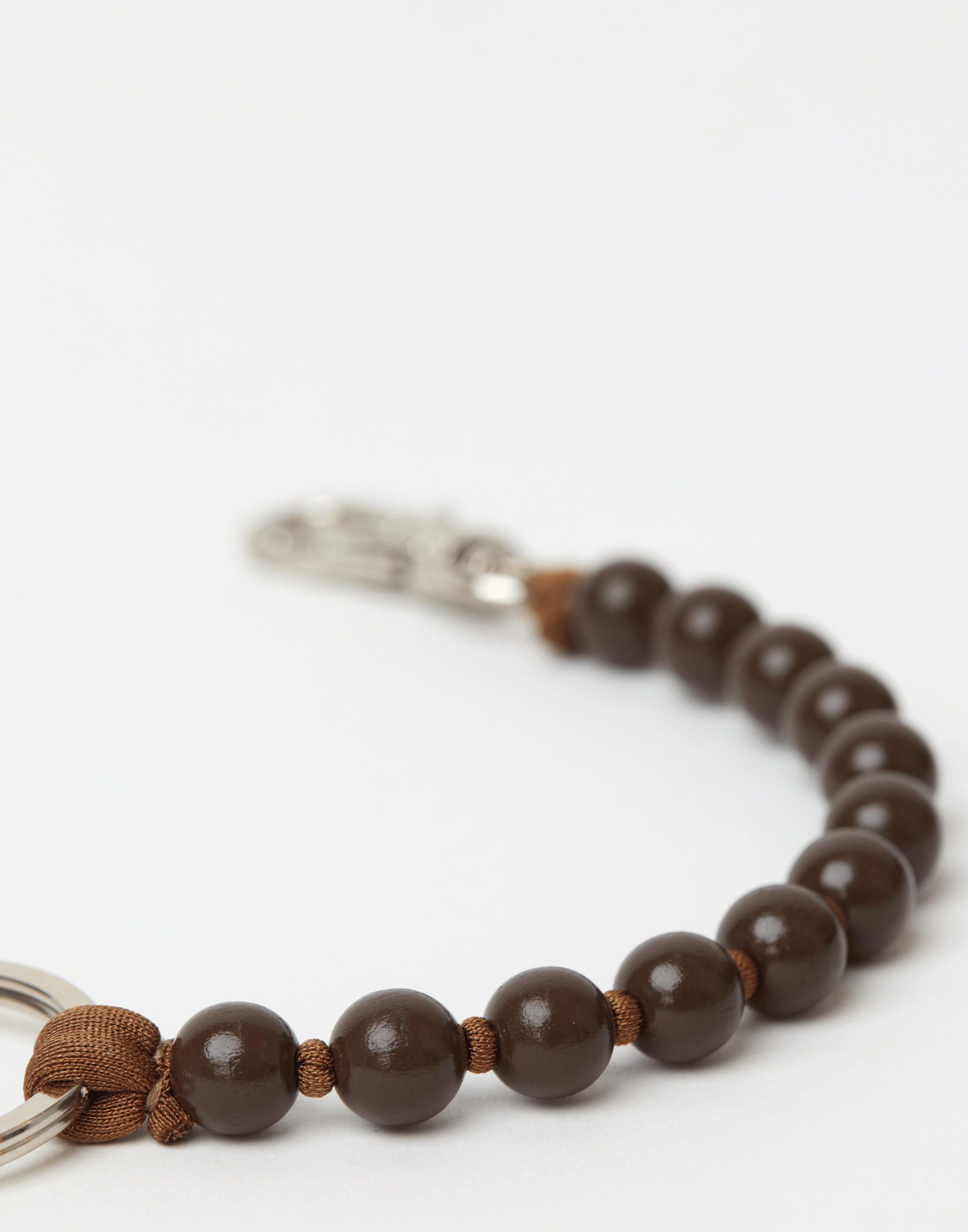 Brown Perlen Short Key Chain