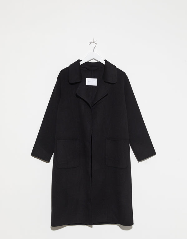 Black Wool & Cashmere Matilda Coat