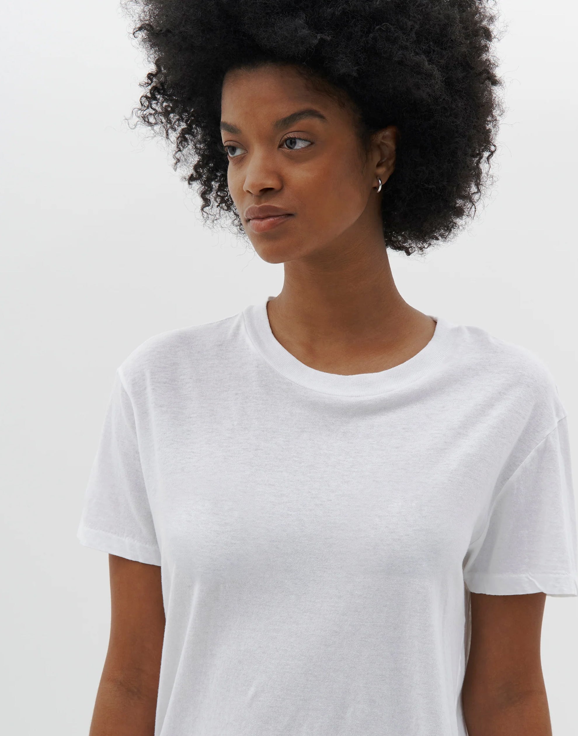 White Cotton Regular Classic T-Shirt