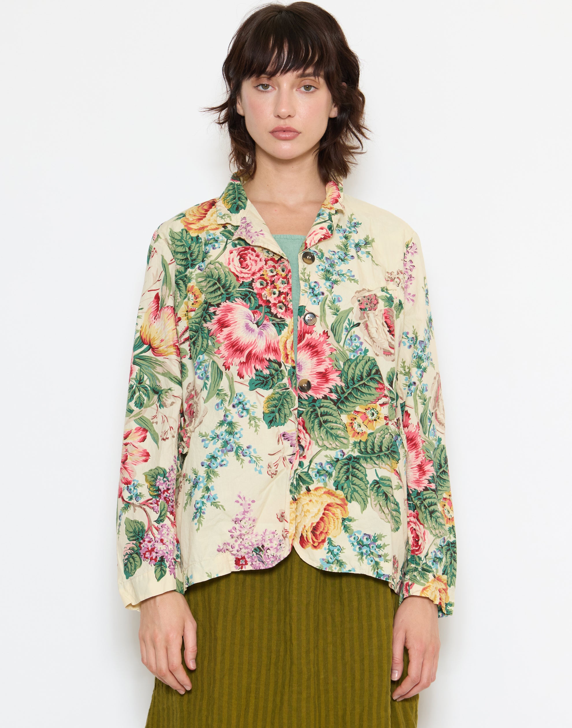 Floral Print Cotton Dominique Jacket