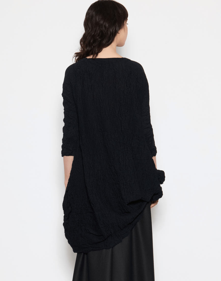 Navy & Black Wool Venti Lavato Dress