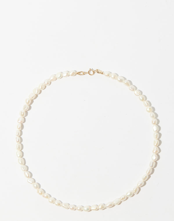 Pearl & Gold Olive Necklace