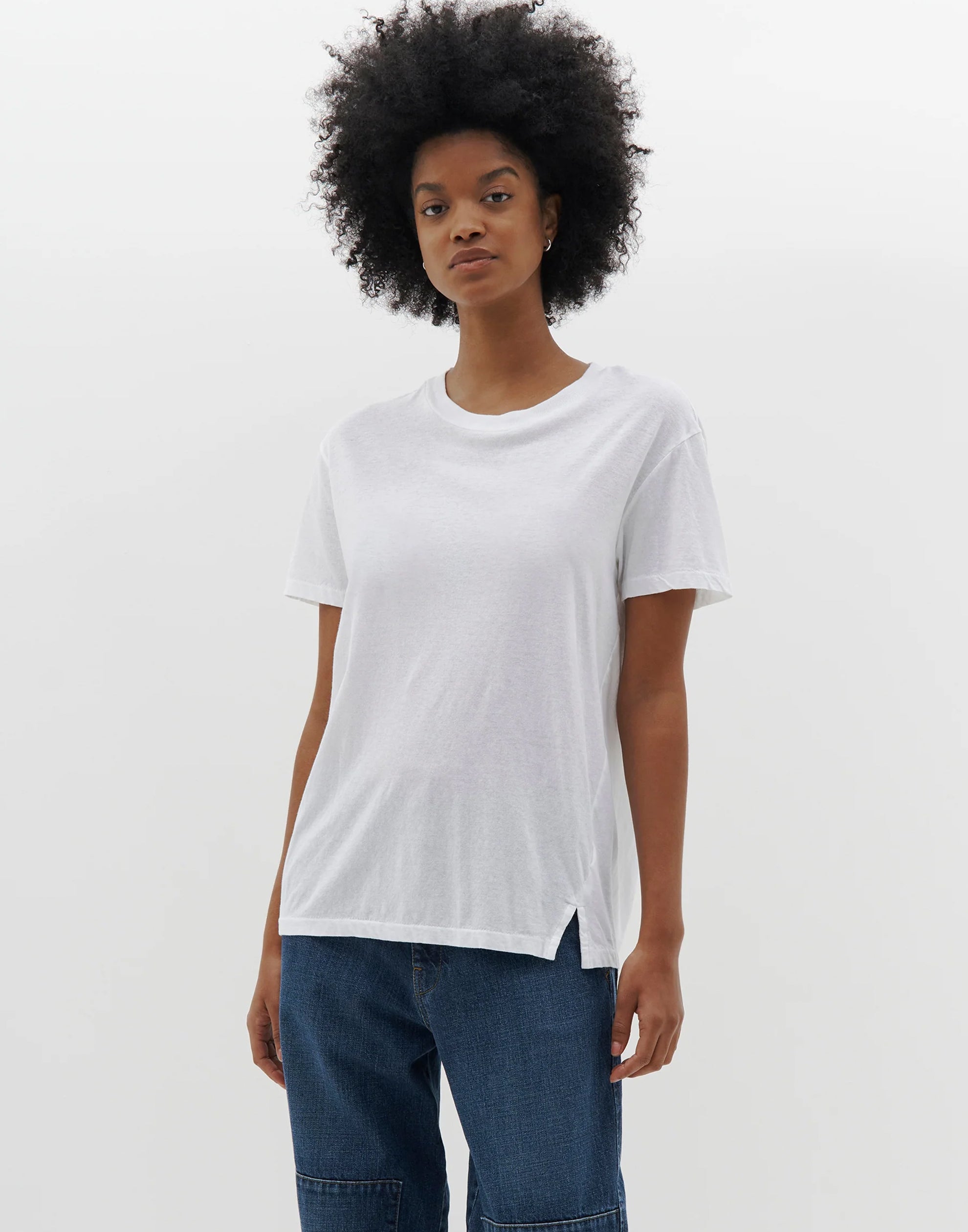 White Cotton Regular Classic T-Shirt