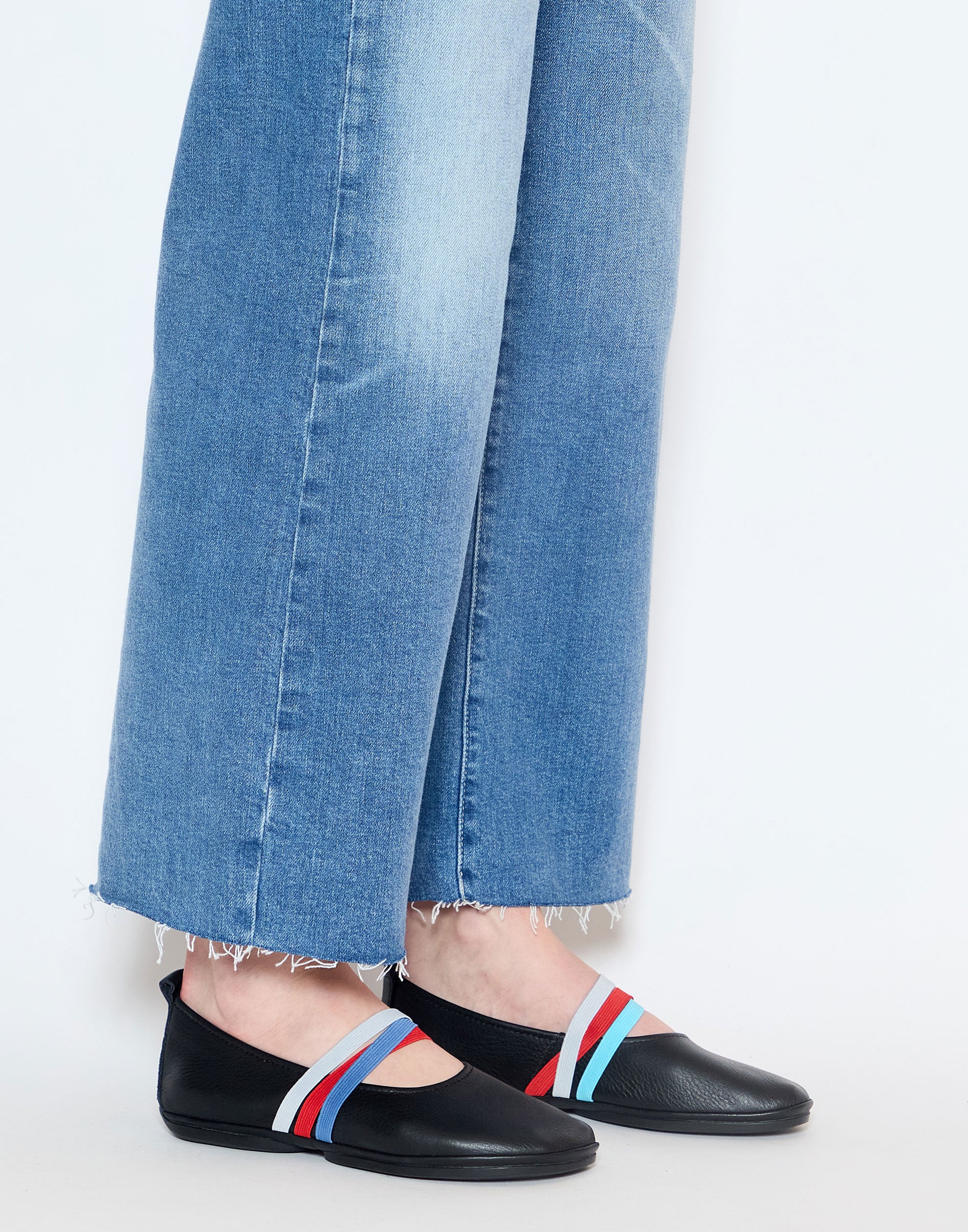 Black Leather ‘Twins’ Ballerinas