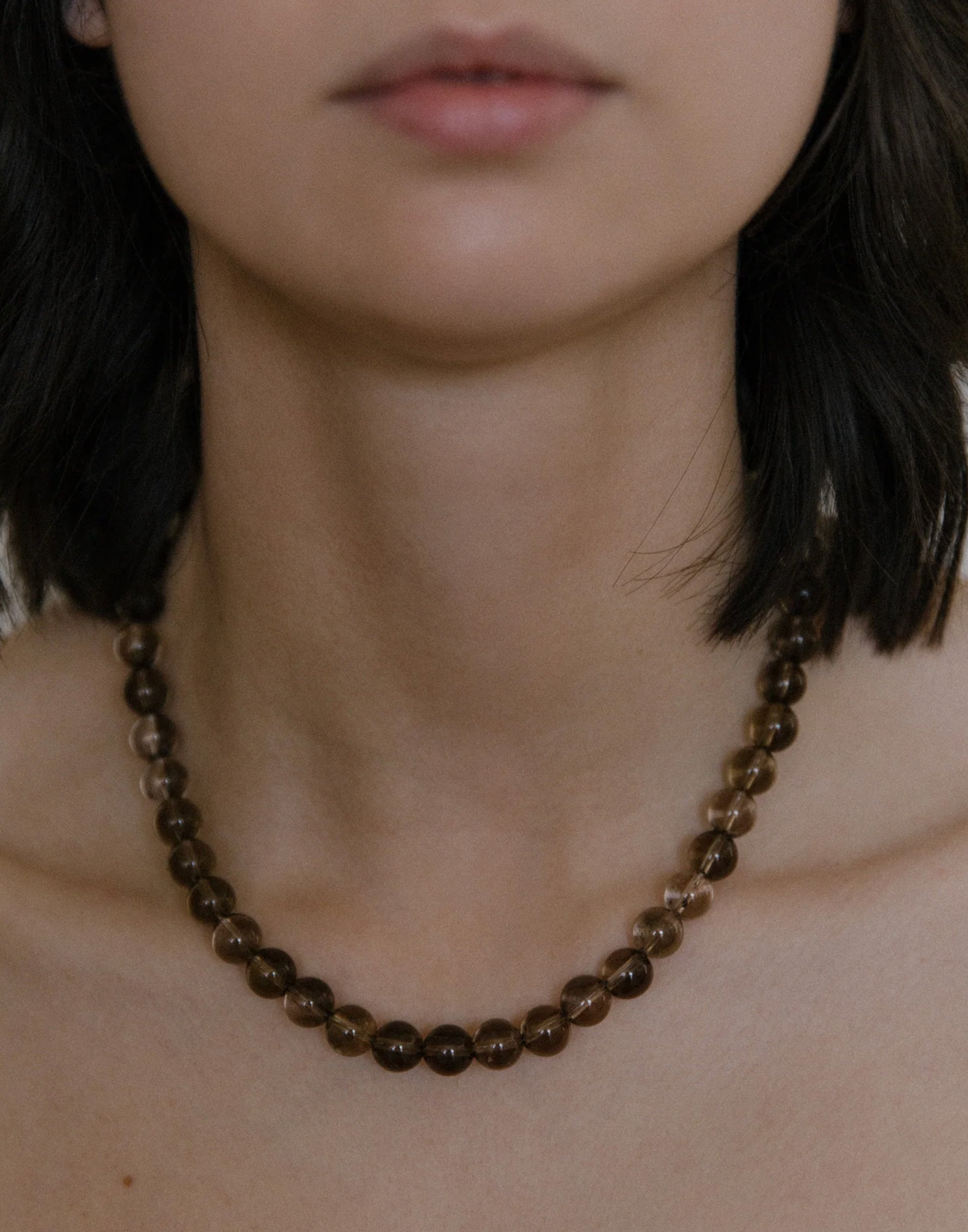 Smokey Quartz & Silver Genevieve Necklace