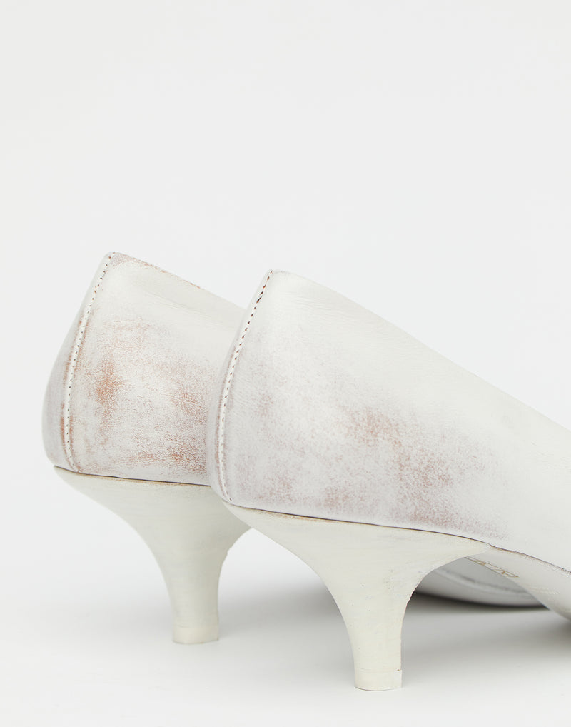 White Leather Tillo Pumps