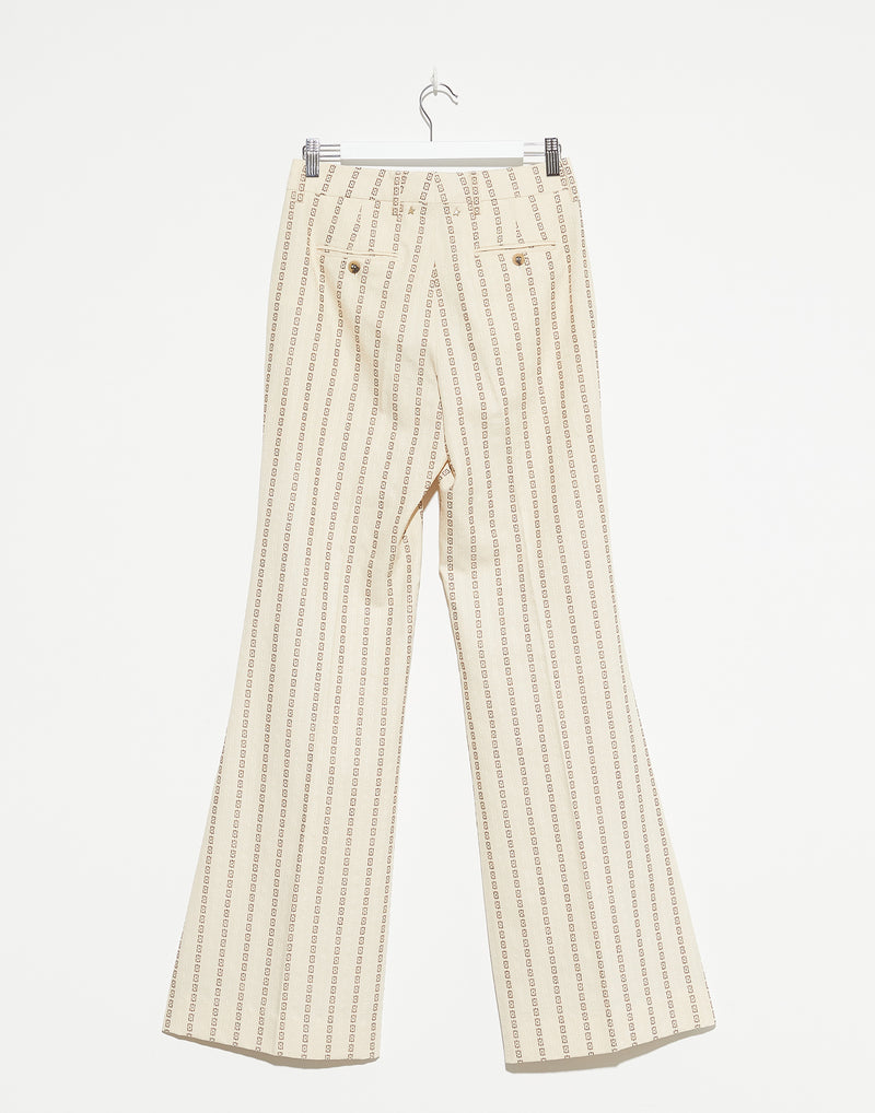Journey Cotton Jacquard Flared Pants