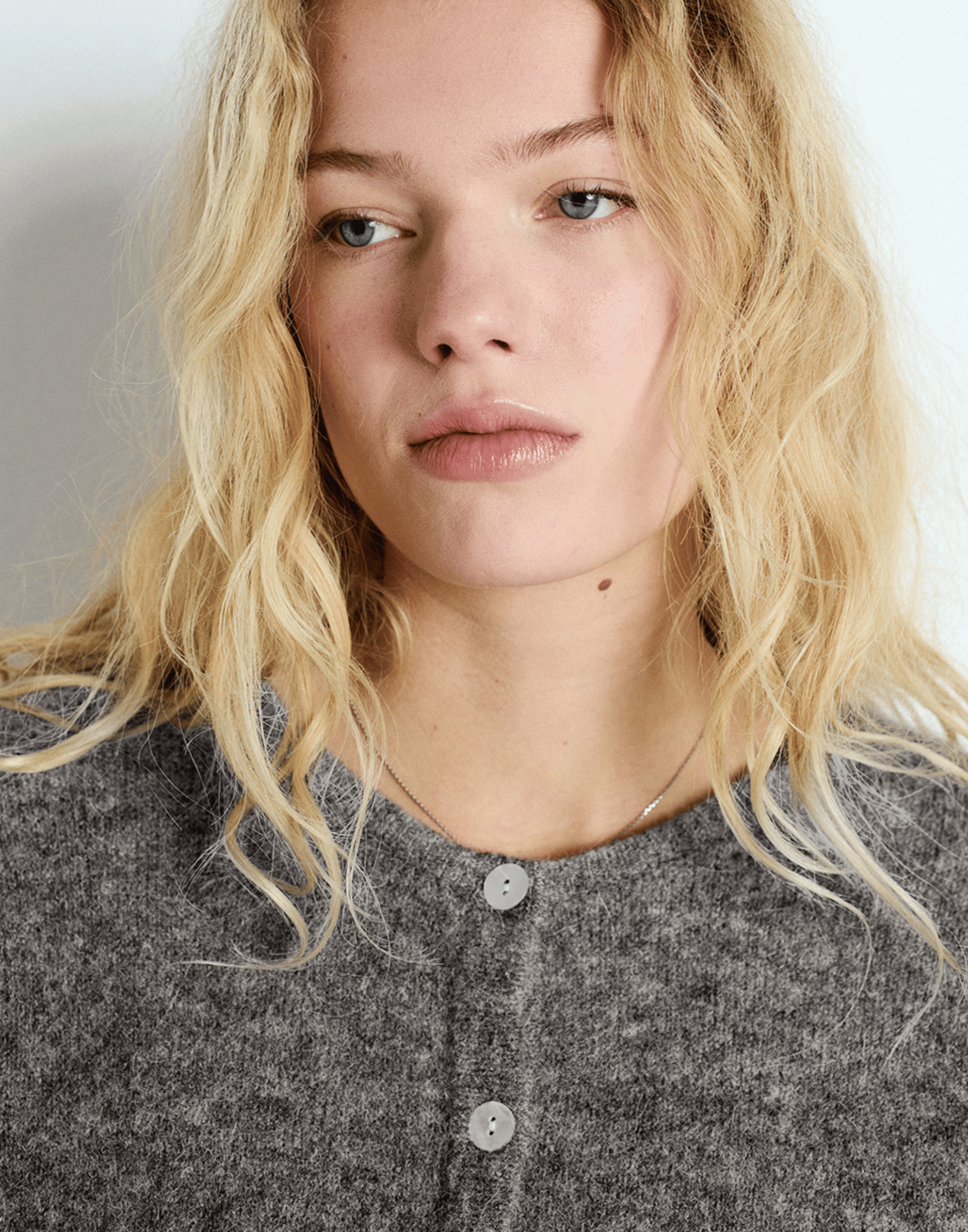 Steel Melange Wool & Alpaca Vitow Cardigan