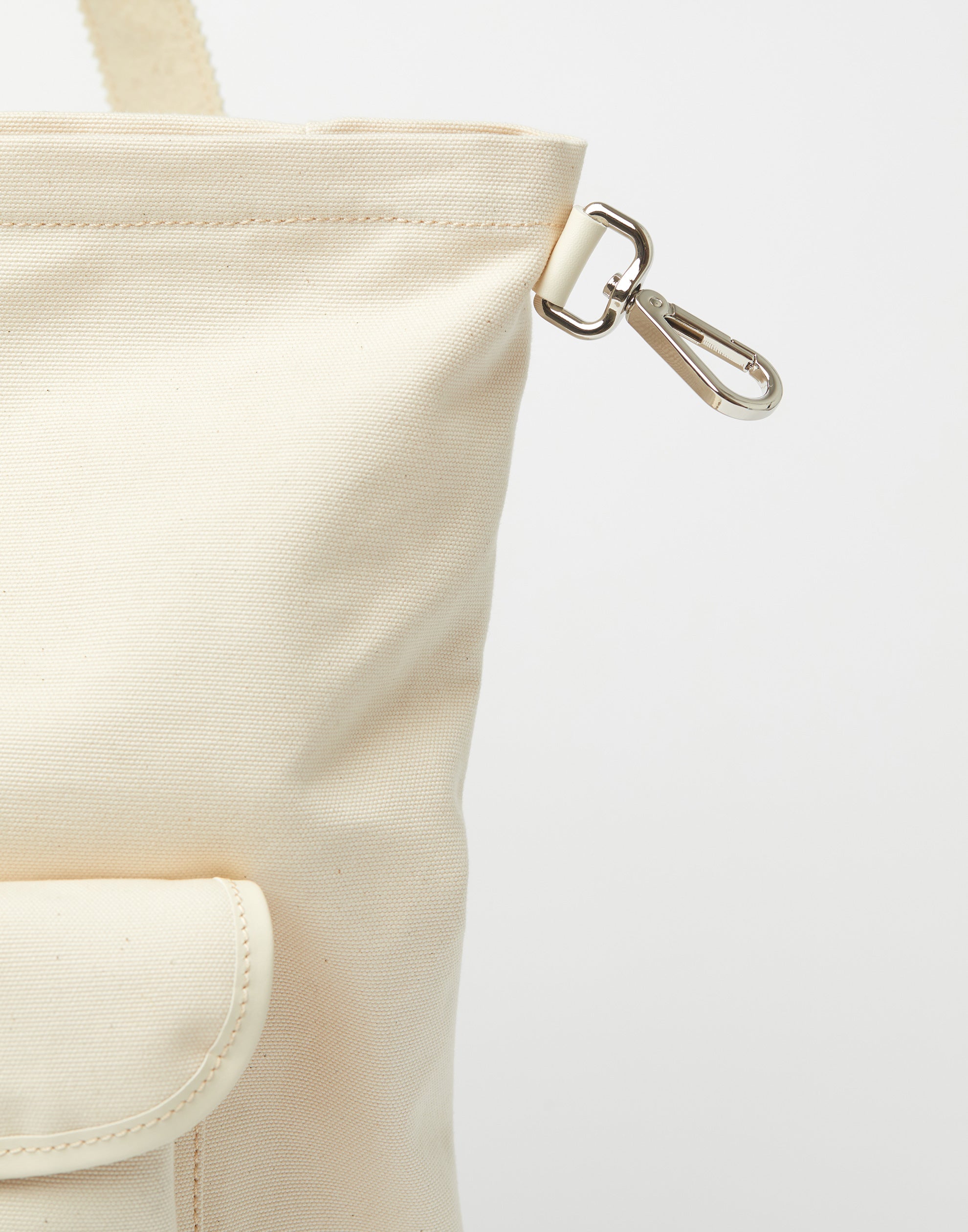 White & Chalk Cotton Canvas Rucksack