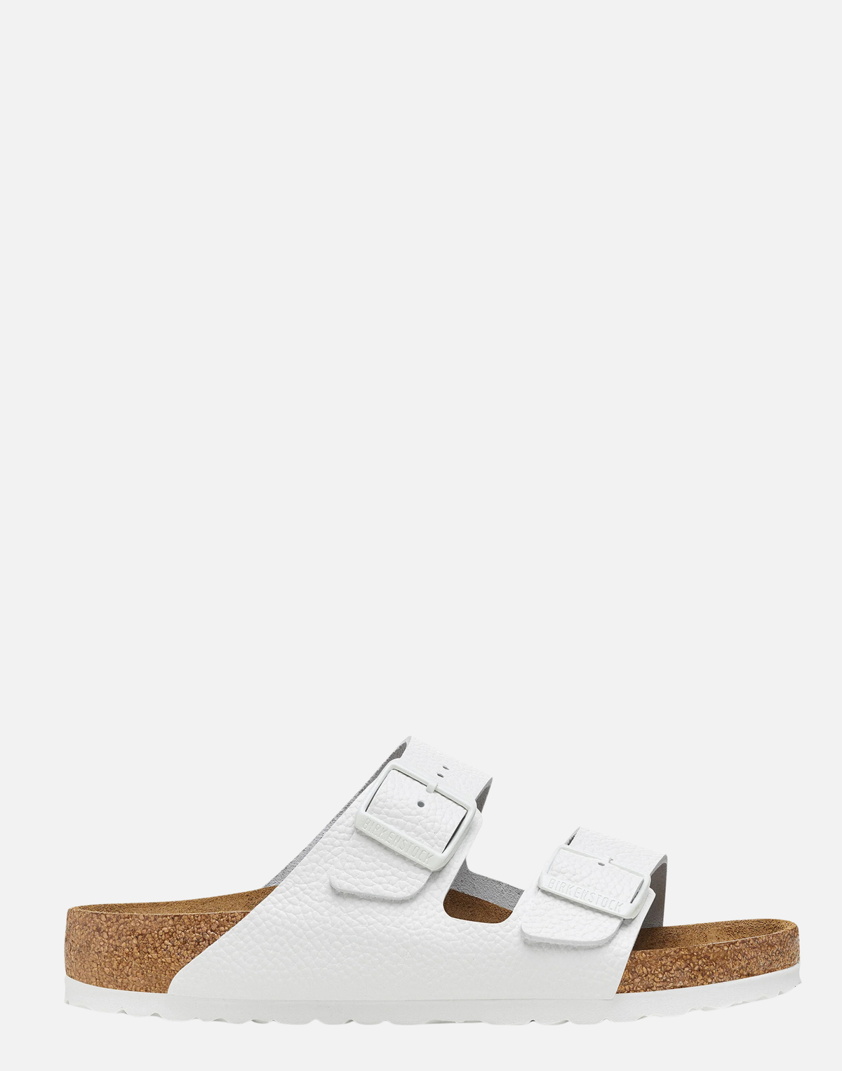 Regular White Smooth Leather Arizona Sandals