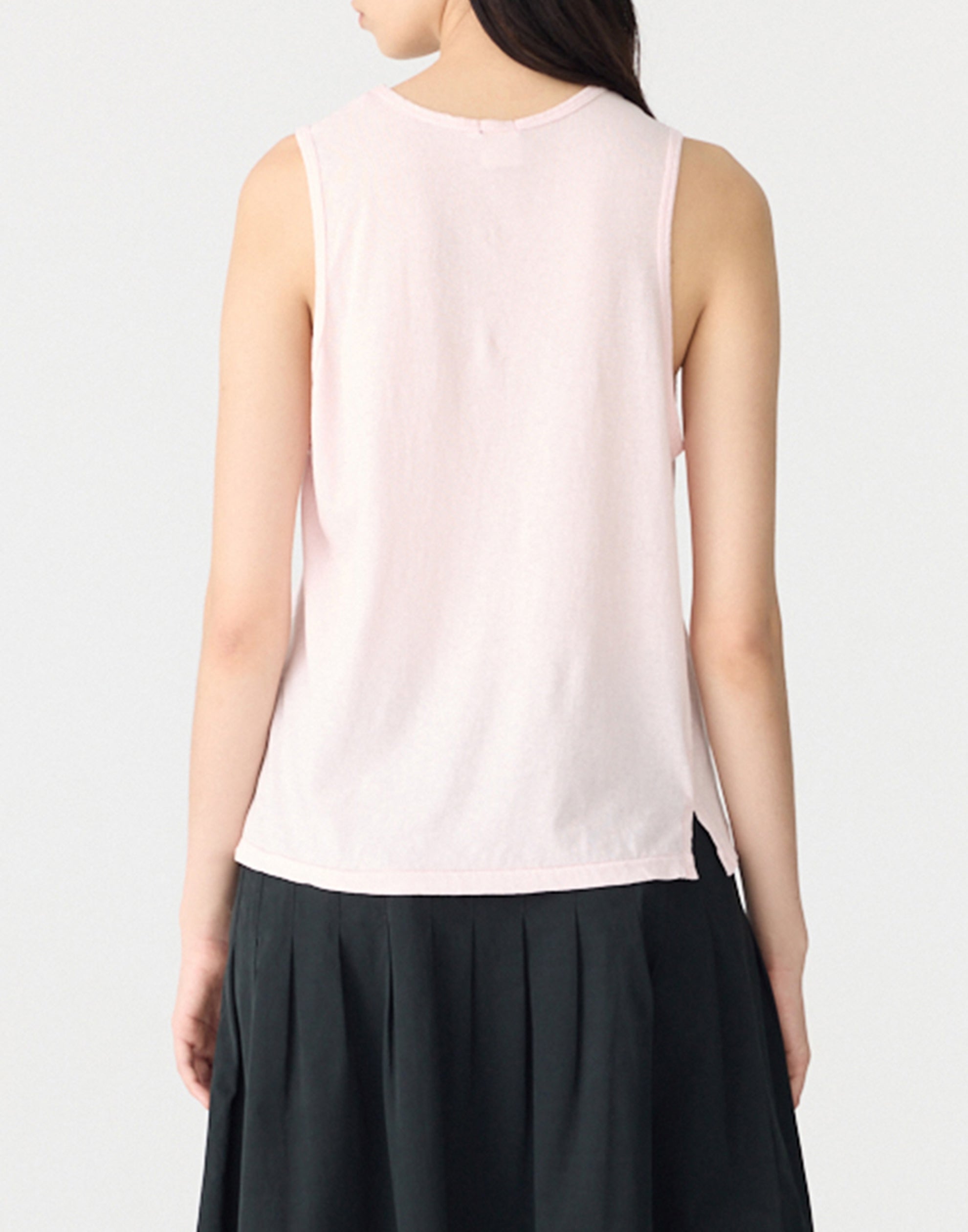 Powder Pink Cotton Fine Bind Athletic Tank