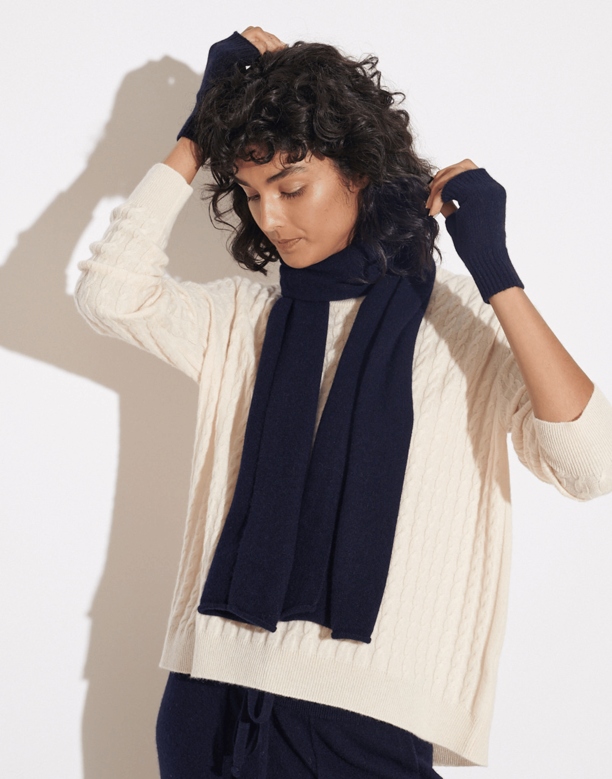 Navy Cashmere Everyday Scarf
