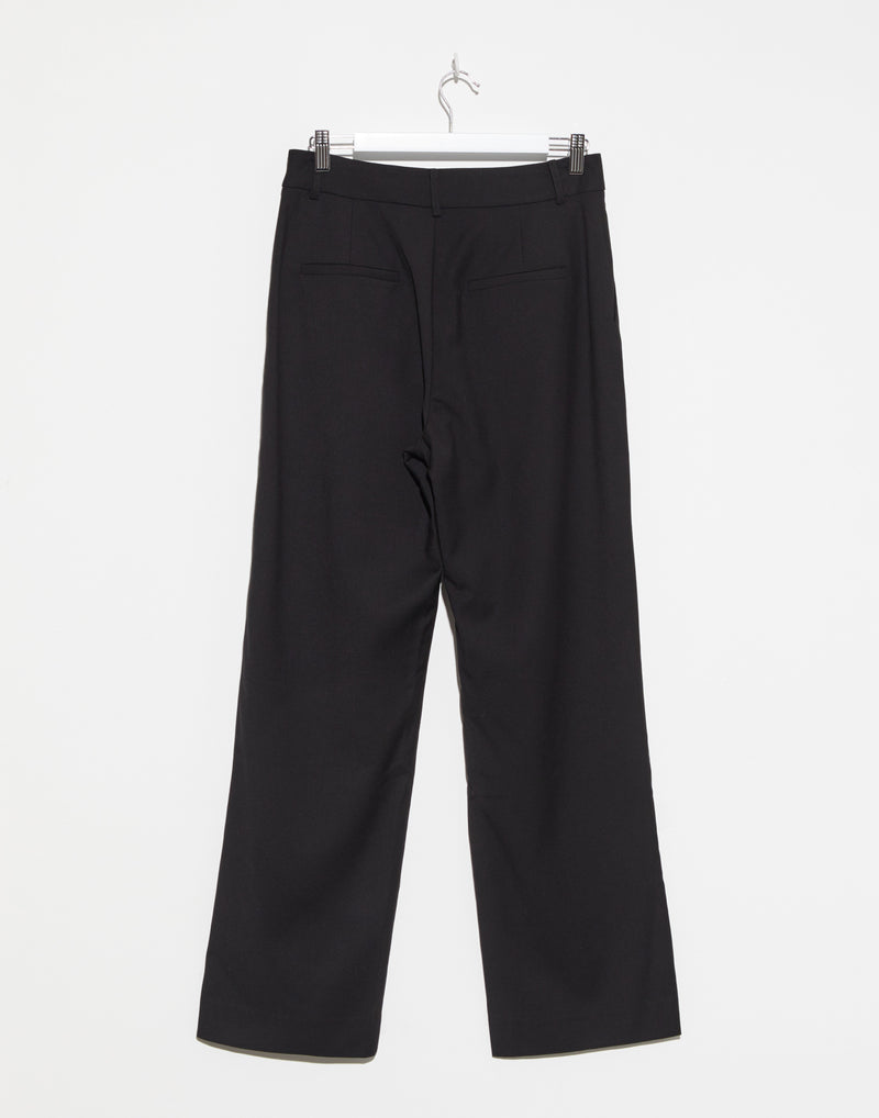 Black Wool Blend Clara Trousers