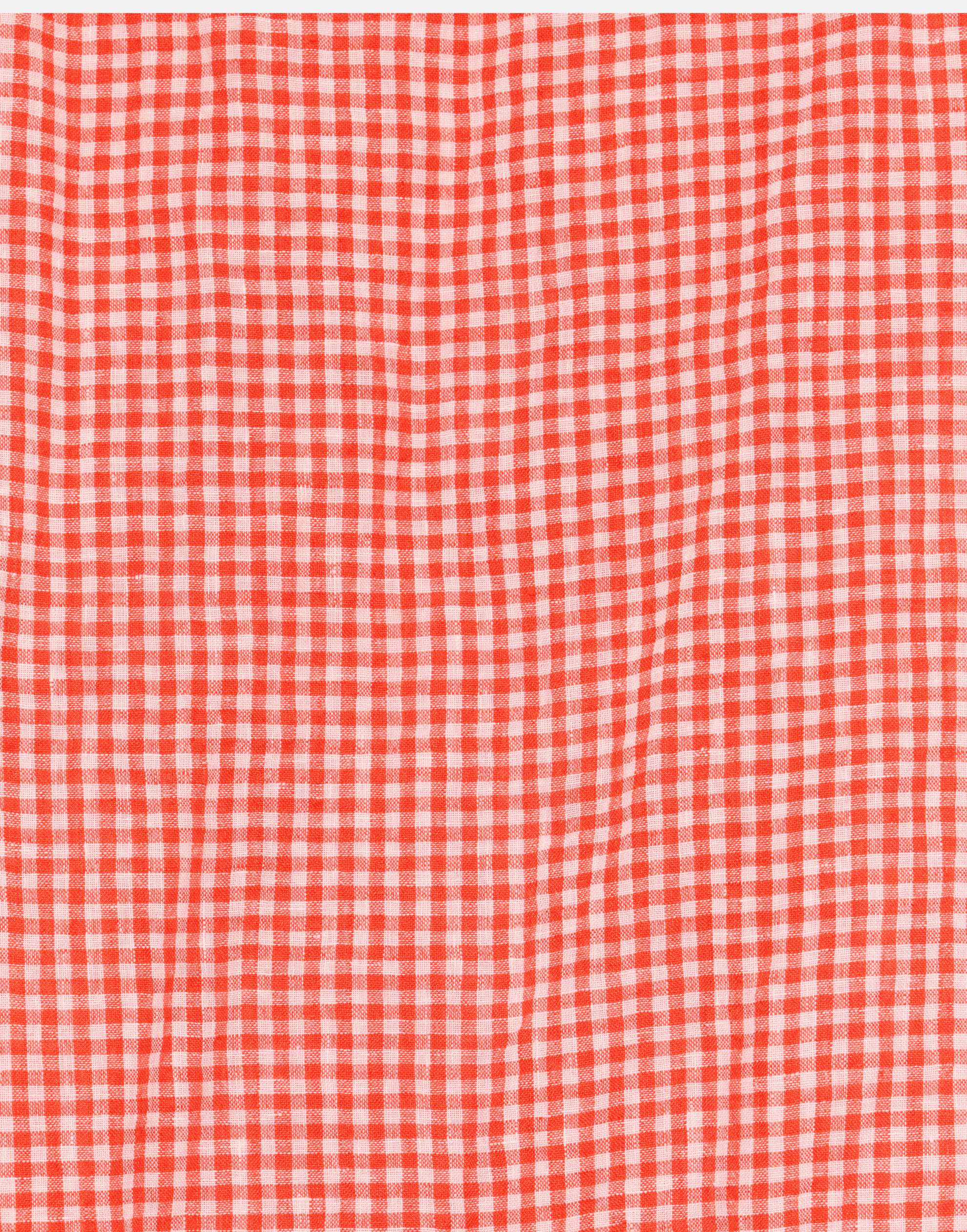 Milk Poppy Linen Gingham Scarf