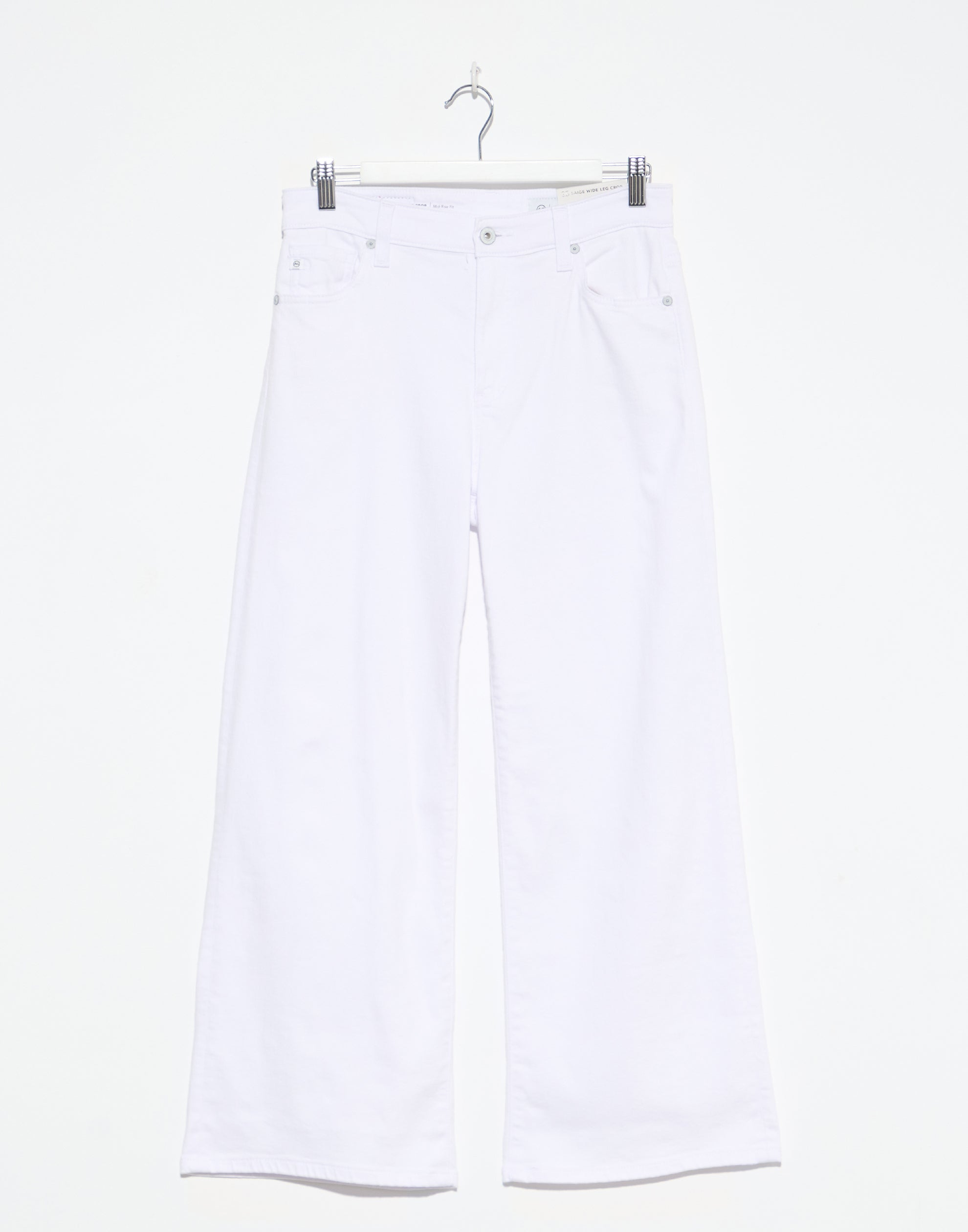 Gallery White Saige Wide Leg Crop Jeans