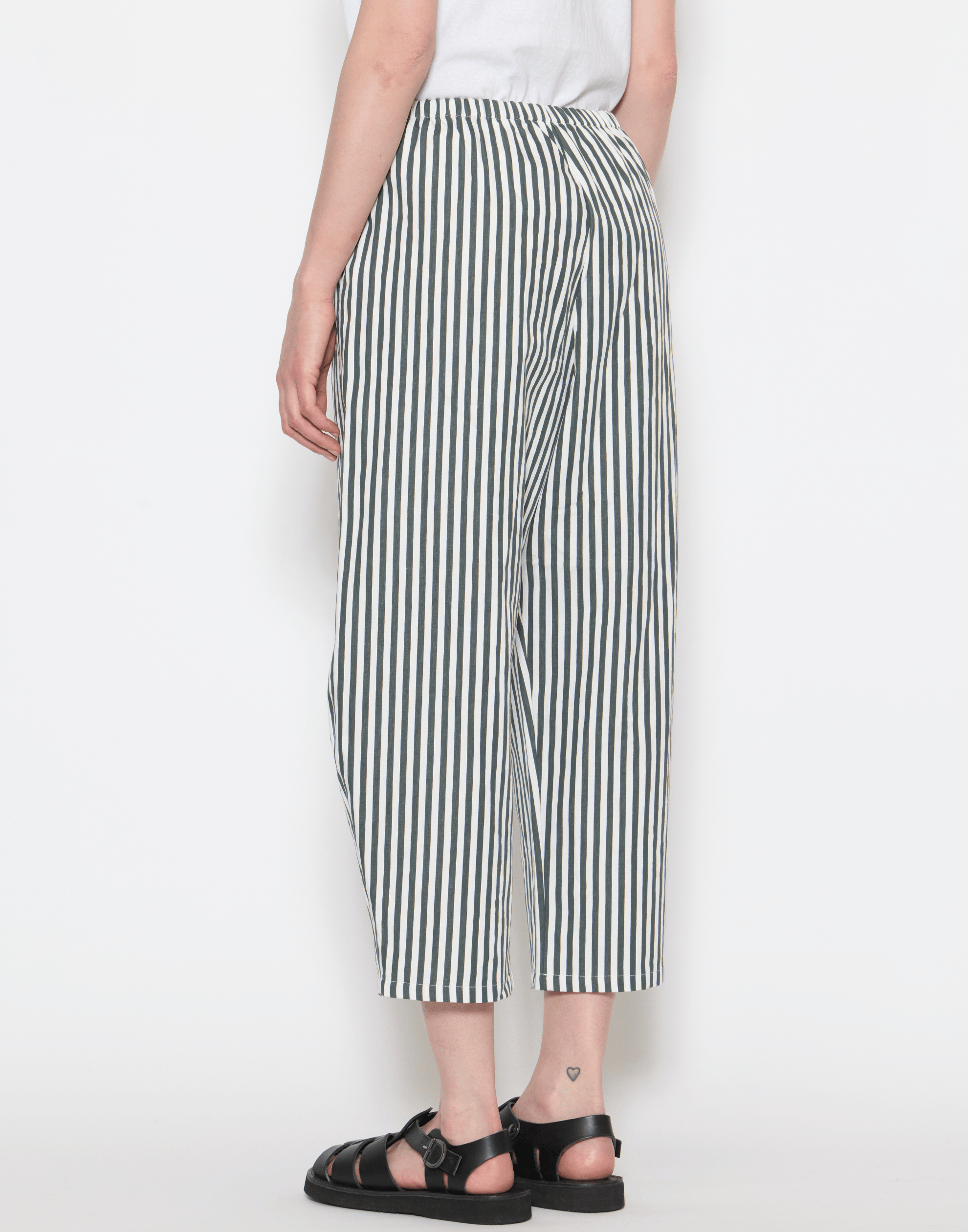 Cement Stripe Cotton & Linen Trousers