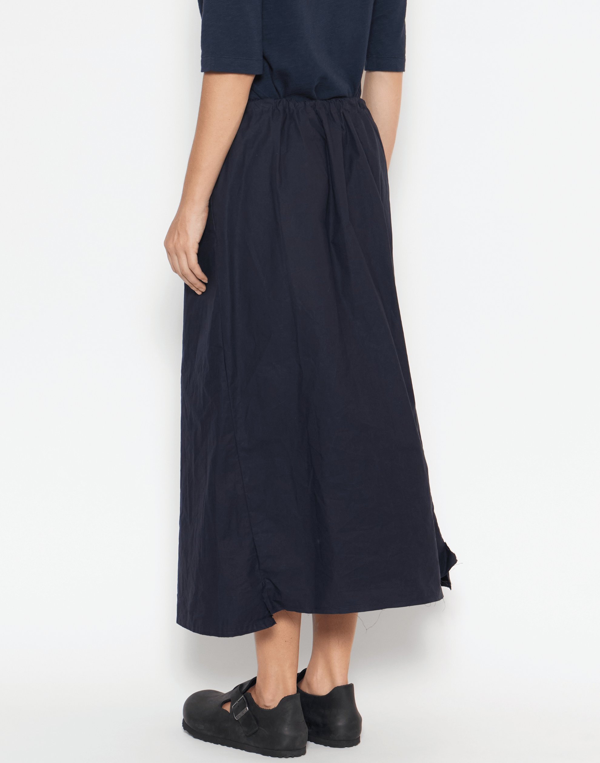 Dark Indigo Waxed Cotton Skirt