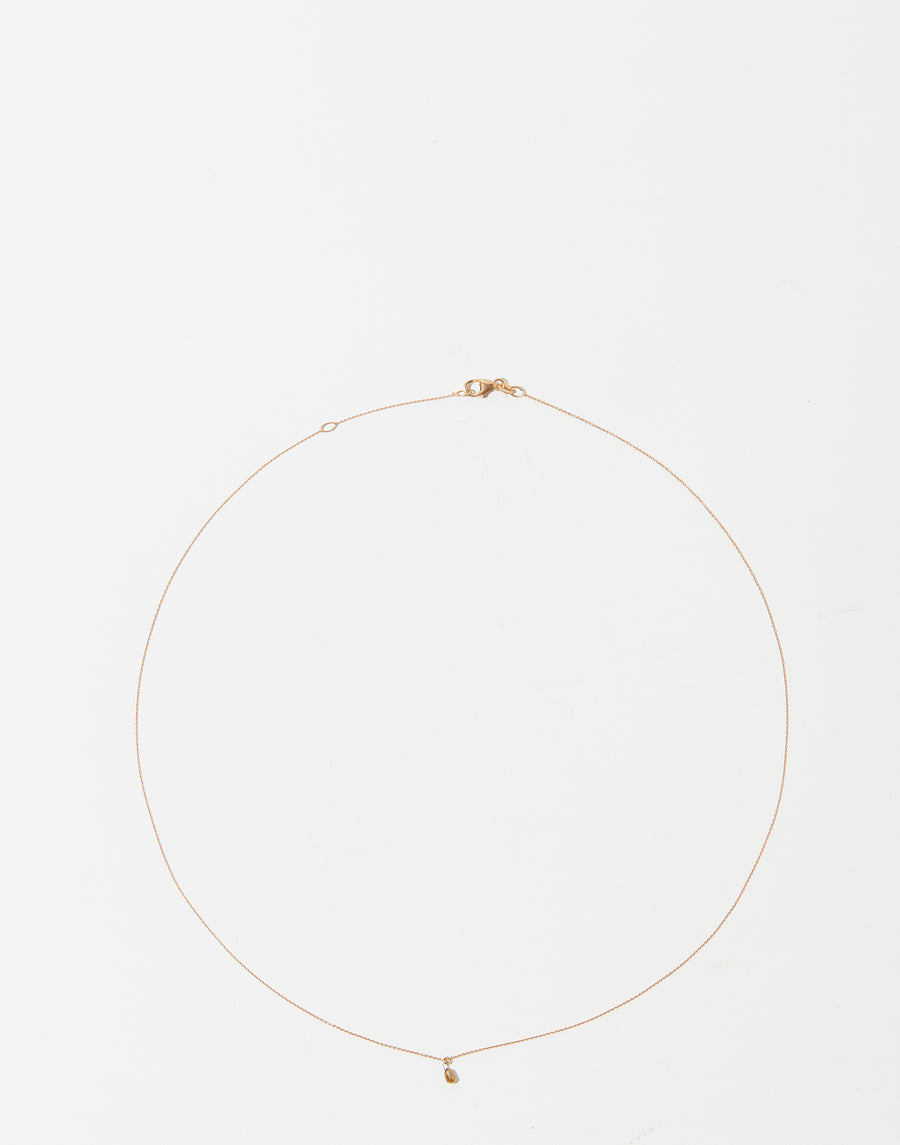 Orange Diamond & Rose Gold Necklace