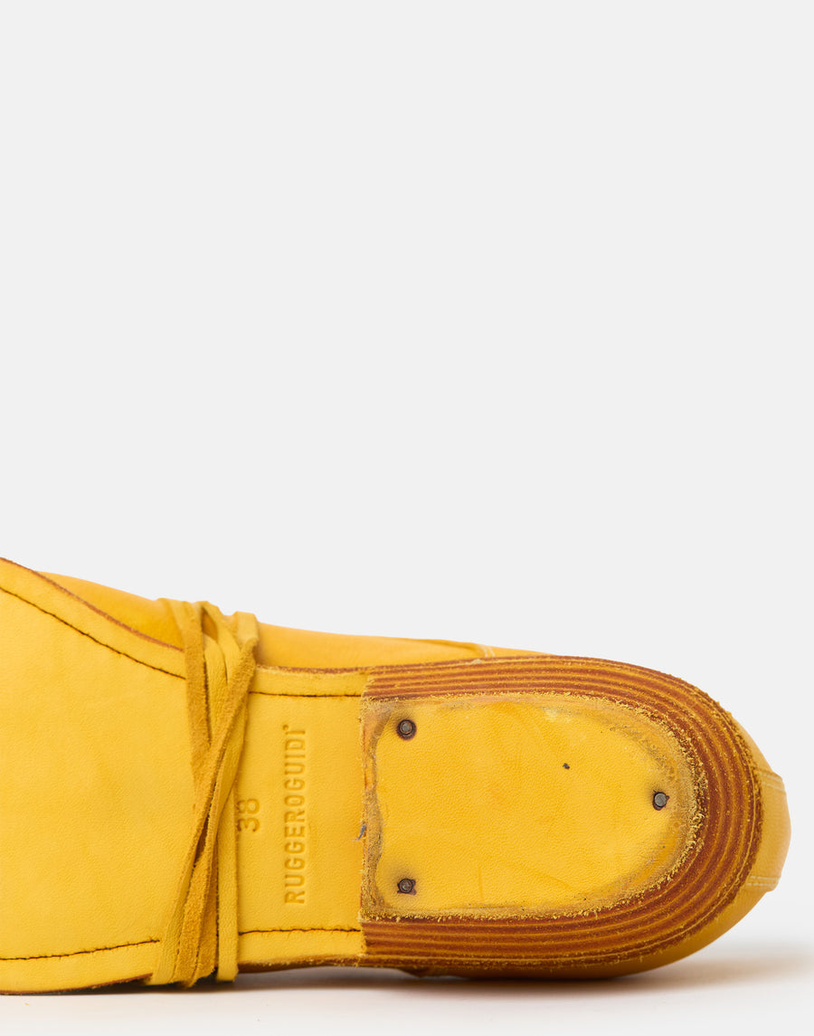 Yellow Leather Texan Lace Up
