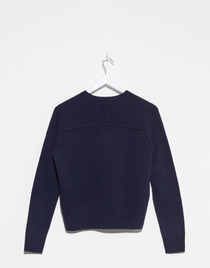 Navy Wool & Yak Unisex Pullover