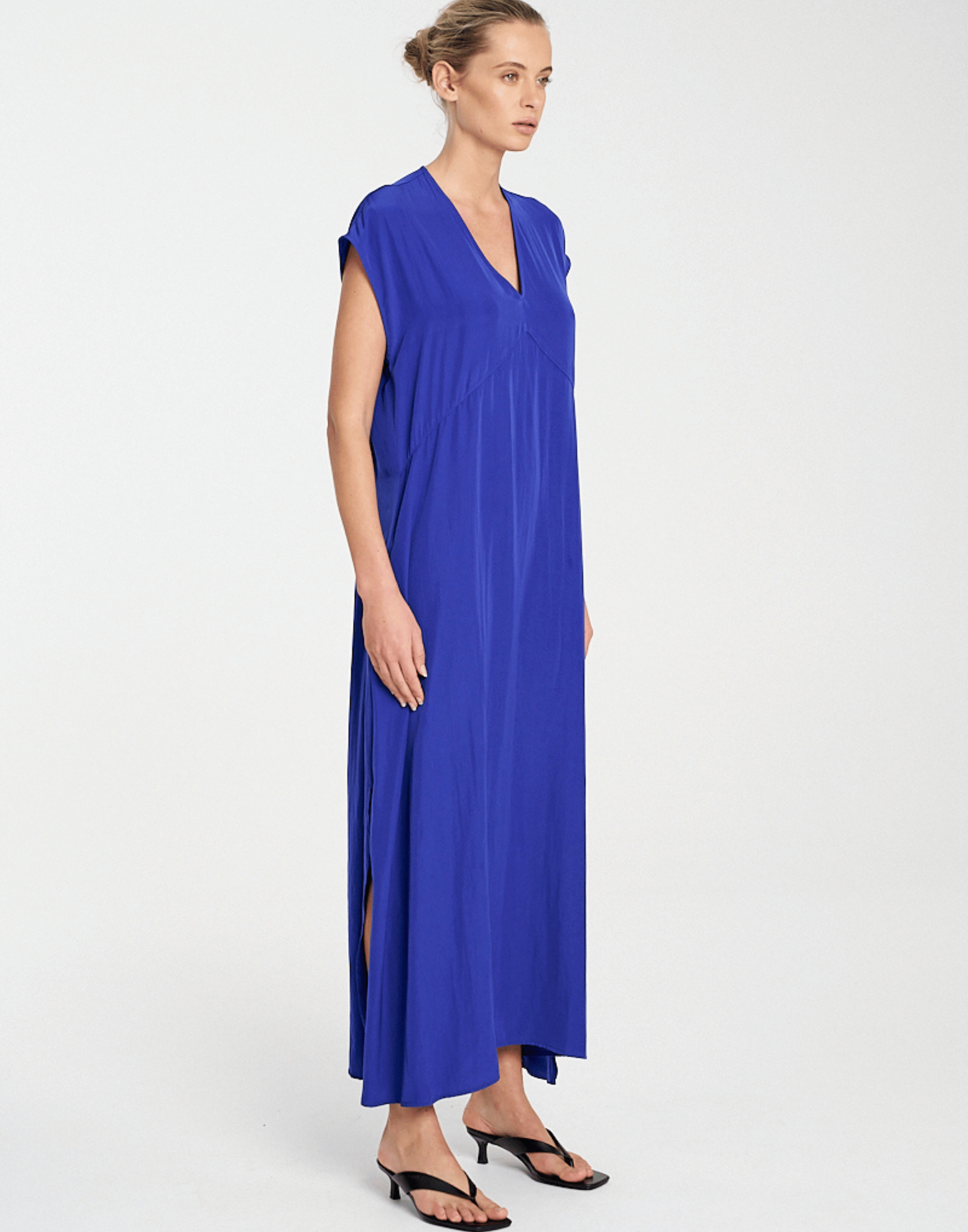 Cobalt Technical Fabric Slide Dress