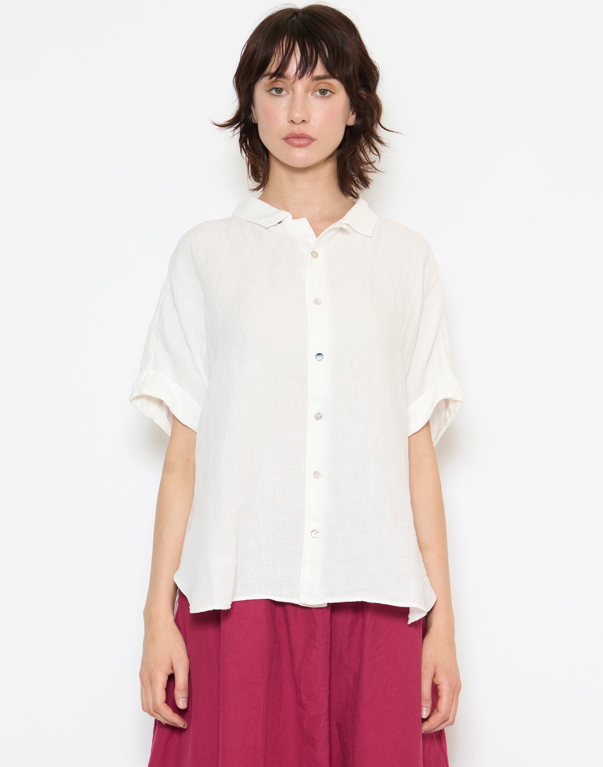 White Light Linen Pippi Blouse